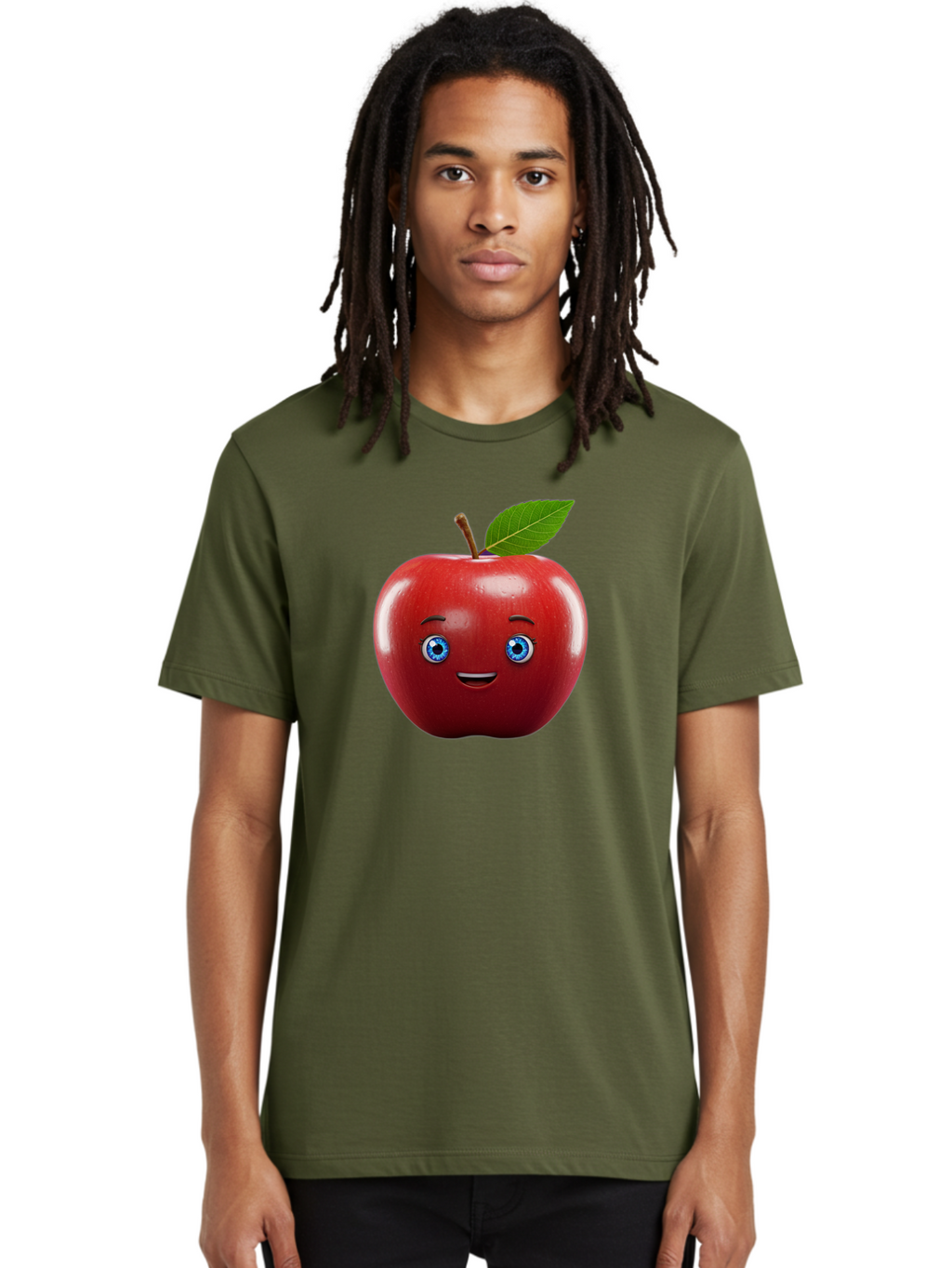 Smiling-Red-Apple-1 Men'S Graphic Tee, 100% Cotton, Comfortable Casual Summer Wear, Machine Washable, Vintage Camera, Old Camera, Antique Camera, Black Camera, Classic Photography, Photography Equipment, Nostalgic Device, Film Camera, Bao903