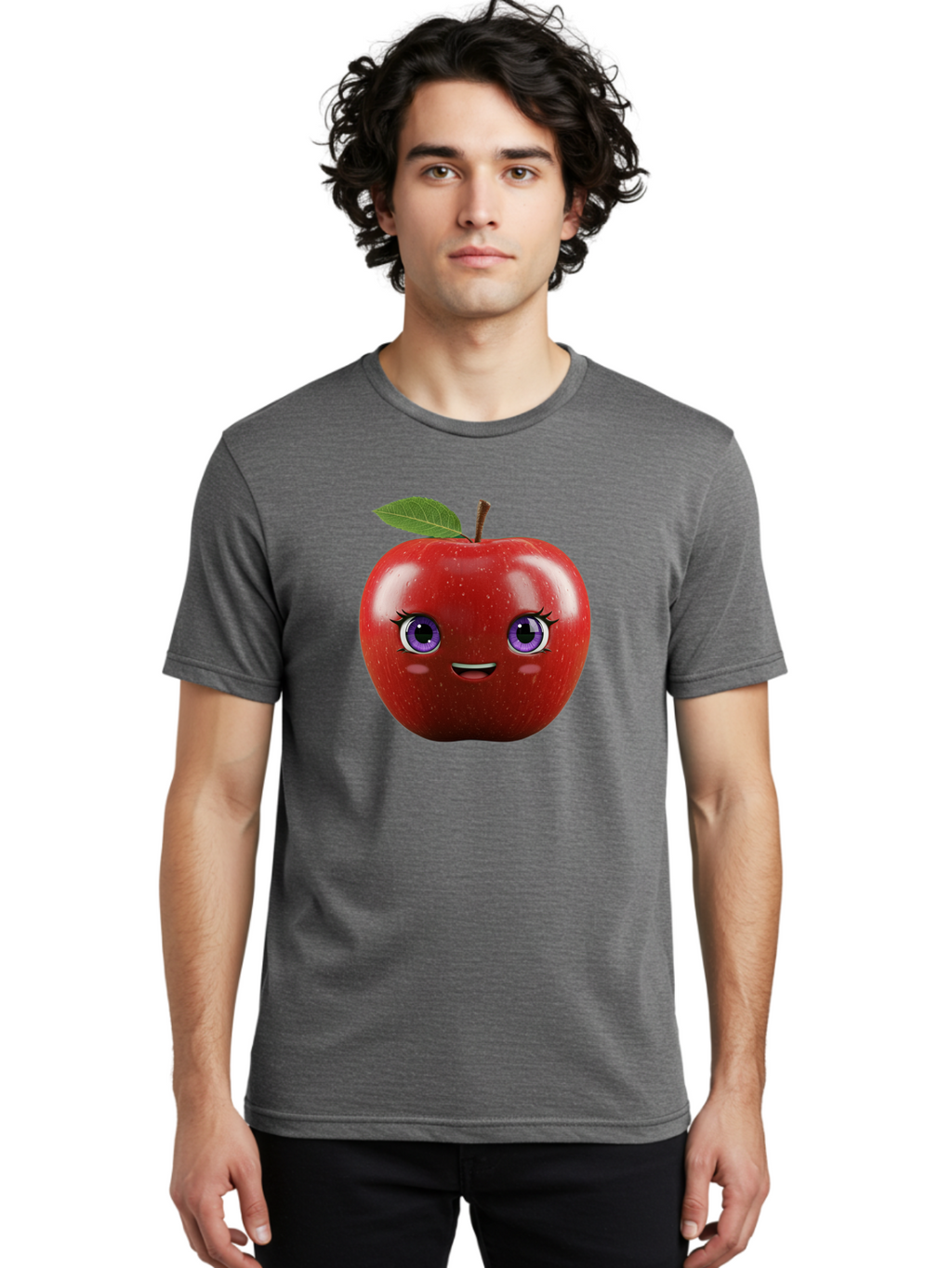 Smiling-Red-Apple Men'S Graphic Tee, 100% Cotton, Comfortable Casual Summer Wear, Machine Washable, Vintage Camera, Old Camera, Antique Camera, Black Camera, Classic Photography, Photography Equipment, Nostalgic Device, Film Camera, Camera Art Bao904