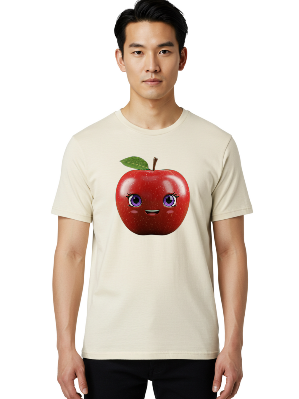 Smiling-Red-Apple Men'S Graphic Tee, 100% Cotton, Comfortable Casual Summer Wear, Machine Washable, Vintage Camera, Old Camera, Antique Camera, Black Camera, Classic Photography, Photography Equipment, Nostalgic Device, Film Camera, Camera Art Bao904