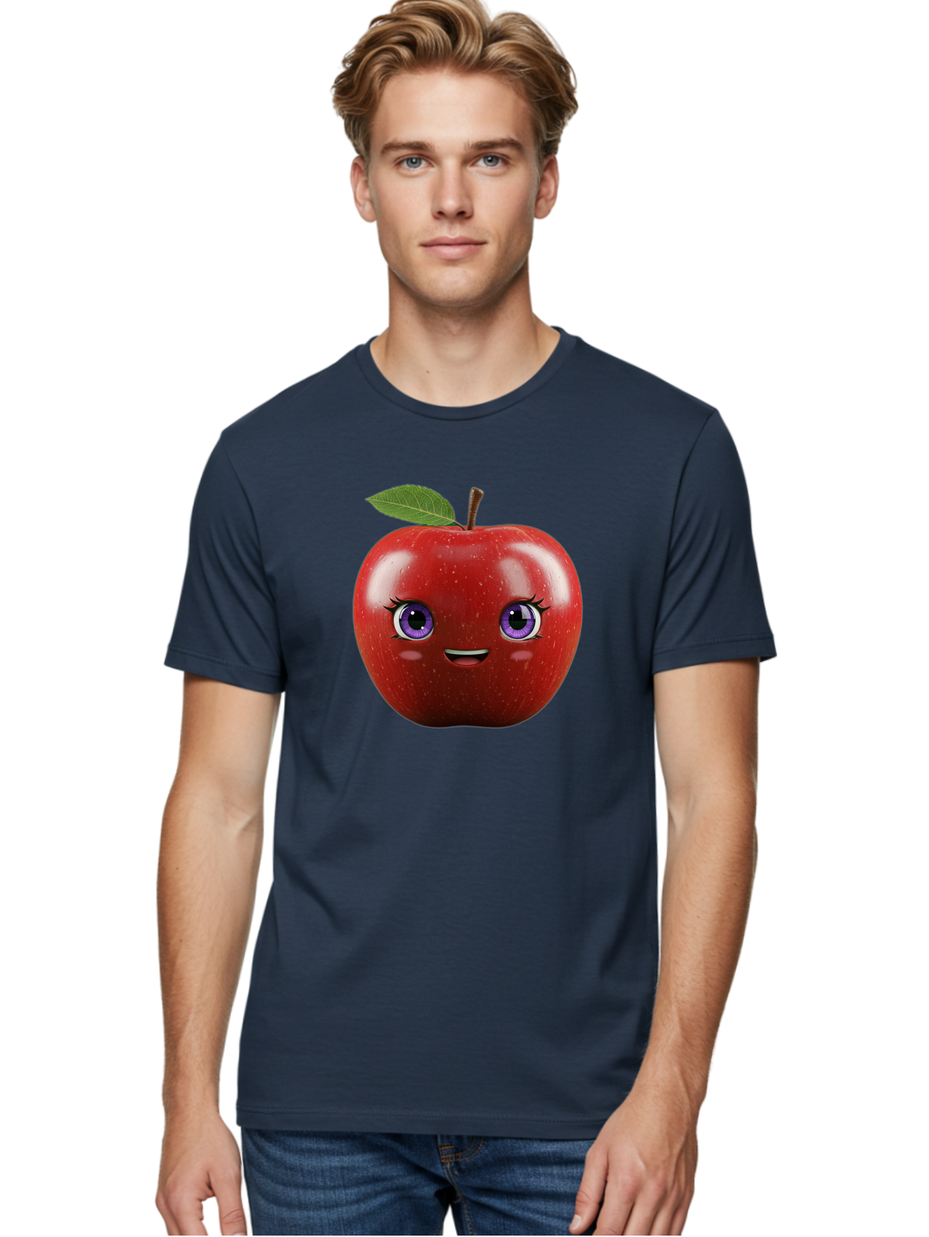 Smiling-Red-Apple Men'S Graphic Tee, 100% Cotton, Comfortable Casual Summer Wear, Machine Washable, Vintage Camera, Old Camera, Antique Camera, Black Camera, Classic Photography, Photography Equipment, Nostalgic Device, Film Camera, Camera Art Bao904