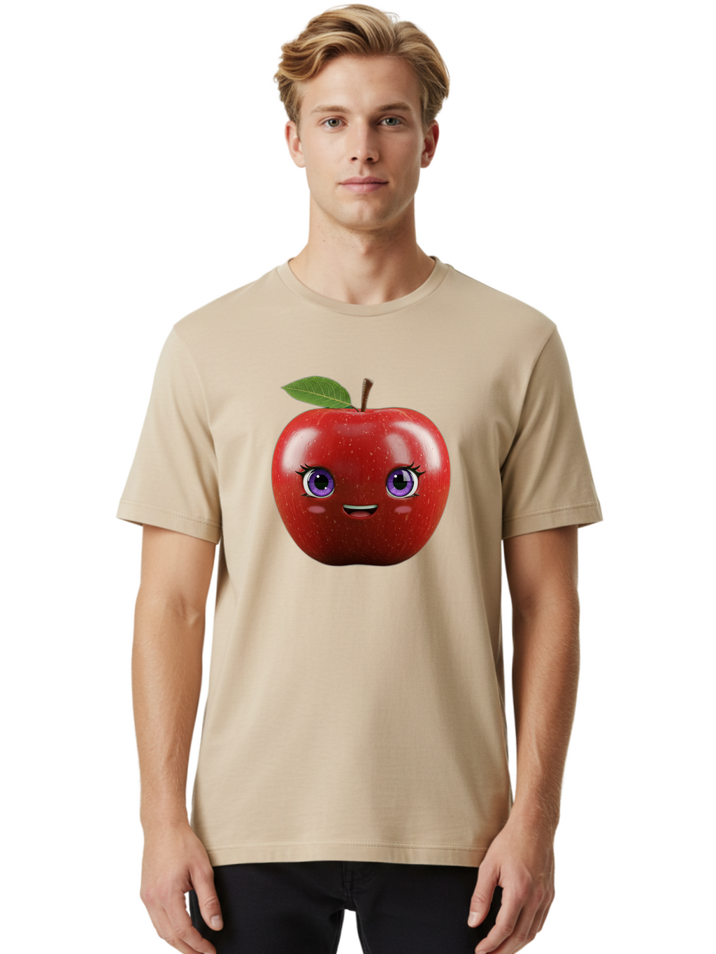 Smiling-Red-Apple Men'S Graphic Tee, 100% Cotton, Comfortable Casual Summer Wear, Machine Washable, Vintage Camera, Old Camera, Antique Camera, Black Camera, Classic Photography, Photography Equipment, Nostalgic Device, Film Camera, Camera Art Bao904