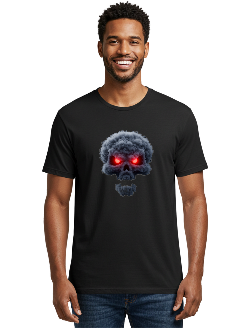 Smoke-Skull Men'S Graphic Tee, 100% Cotton, Comfortable Casual Summer Wear, Machine Washable, Vintage Camera, Old Camera, Antique Camera, Black Camera, Classic Photography, Photography Equipment, Nostalgic Device, Film Camera, Camera Art Bao906