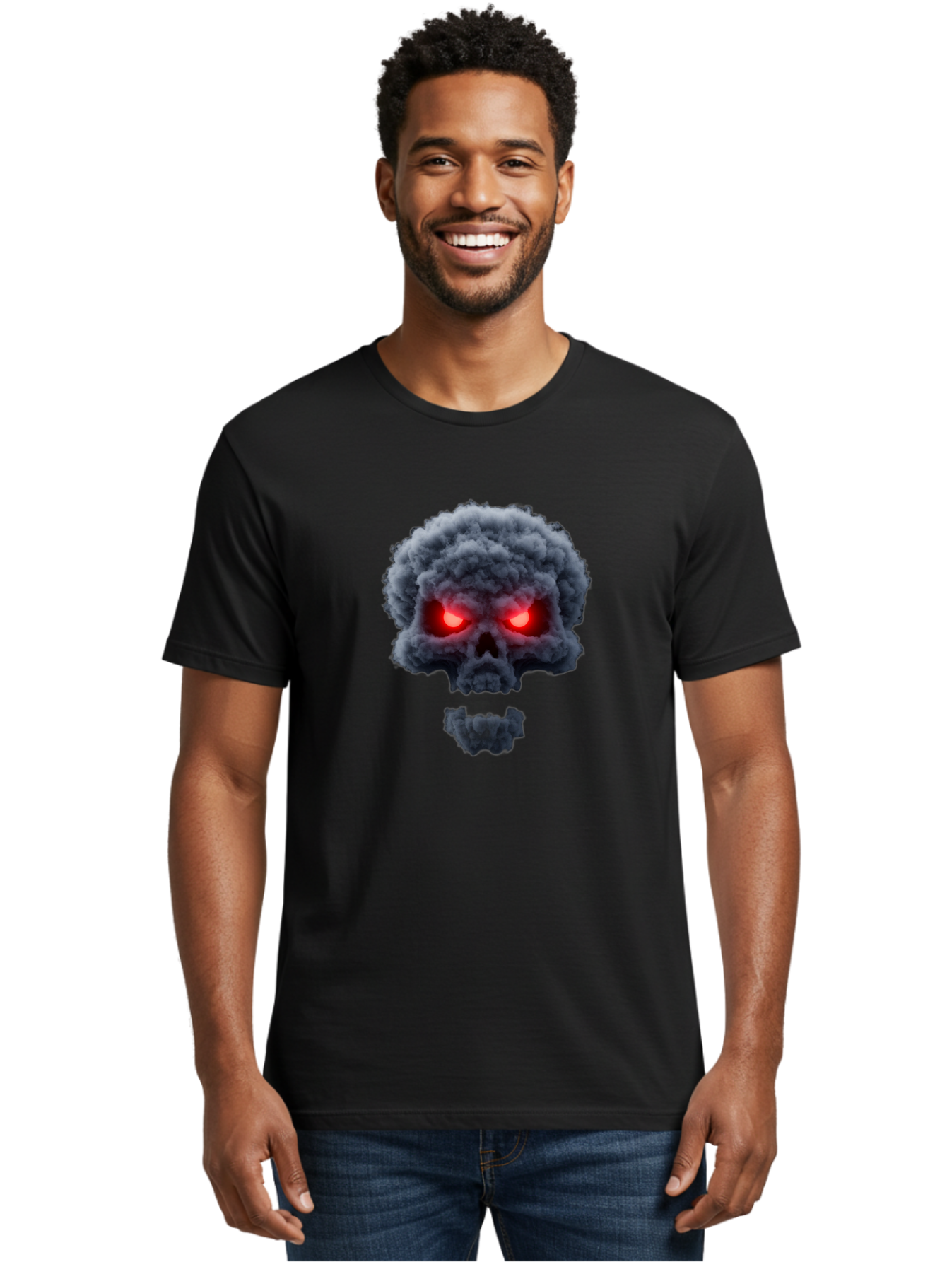 Smoke-Skull Men'S Graphic Tee, 100% Cotton, Comfortable Casual Summer Wear, Machine Washable, Vintage Camera, Old Camera, Antique Camera, Black Camera, Classic Photography, Photography Equipment, Nostalgic Device, Film Camera, Camera Art Bao906