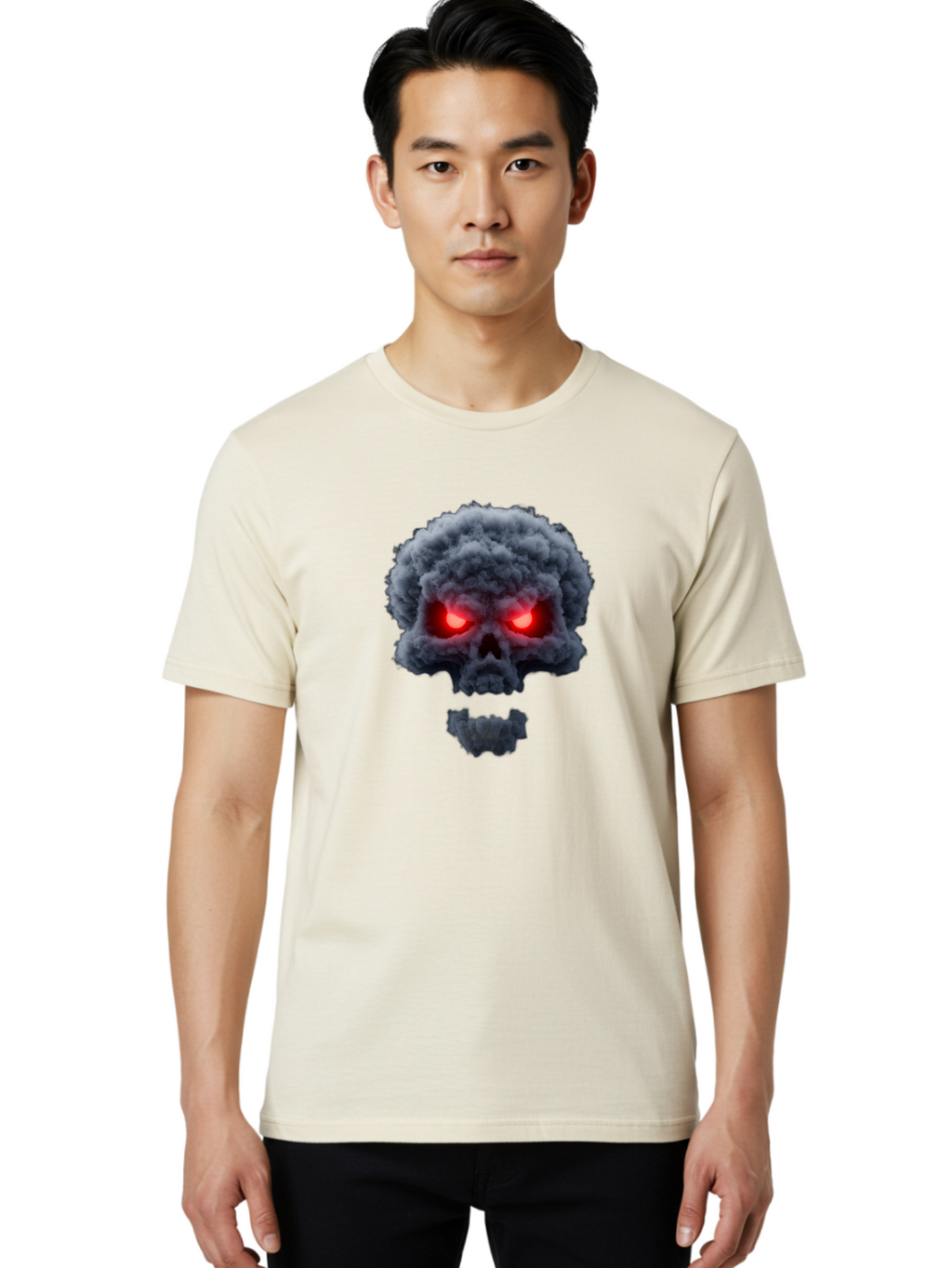 Smoke-Skull Men'S Graphic Tee, 100% Cotton, Comfortable Casual Summer Wear, Machine Washable, Vintage Camera, Old Camera, Antique Camera, Black Camera, Classic Photography, Photography Equipment, Nostalgic Device, Film Camera, Camera Art Bao906