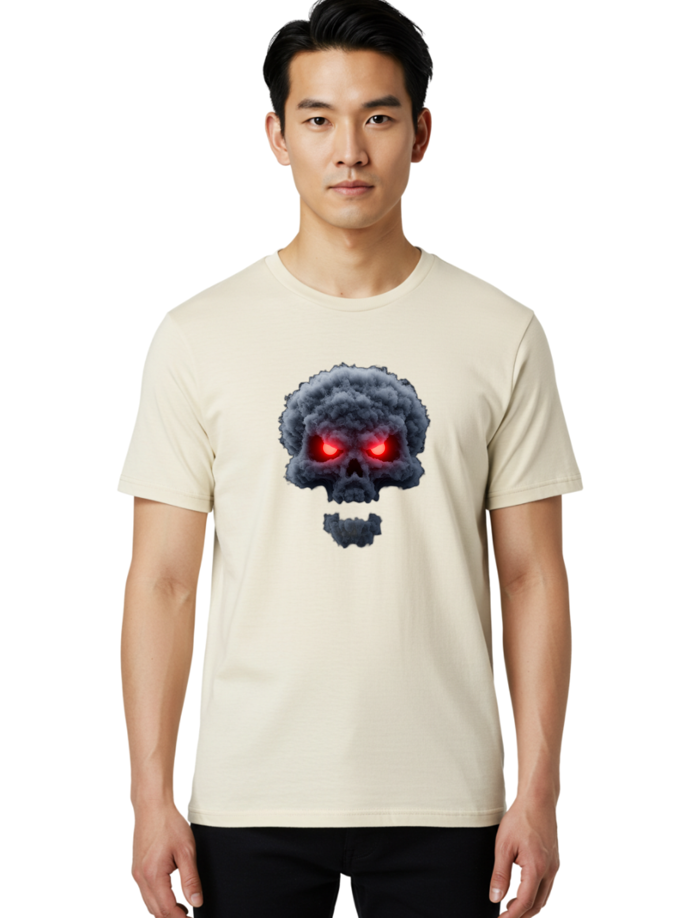 Smoke-Skull Men'S Graphic Tee, 100% Cotton, Comfortable Casual Summer Wear, Machine Washable, Vintage Camera, Old Camera, Antique Camera, Black Camera, Classic Photography, Photography Equipment, Nostalgic Device, Film Camera, Camera Art Bao906