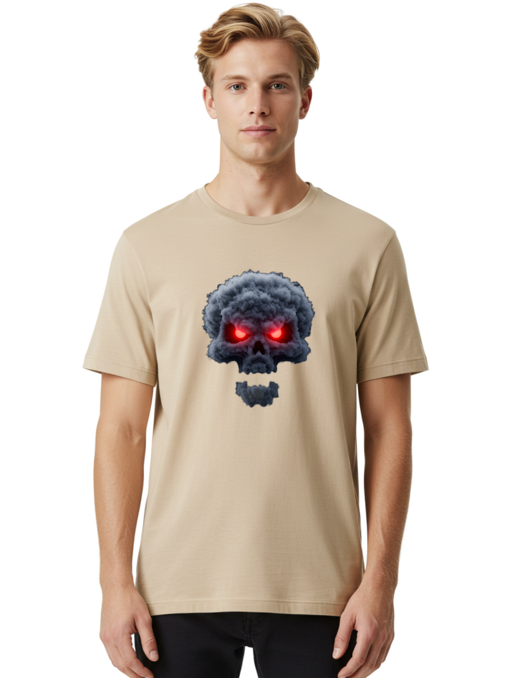 Smoke-Skull Men'S Graphic Tee, 100% Cotton, Comfortable Casual Summer Wear, Machine Washable, Vintage Camera, Old Camera, Antique Camera, Black Camera, Classic Photography, Photography Equipment, Nostalgic Device, Film Camera, Camera Art Bao906