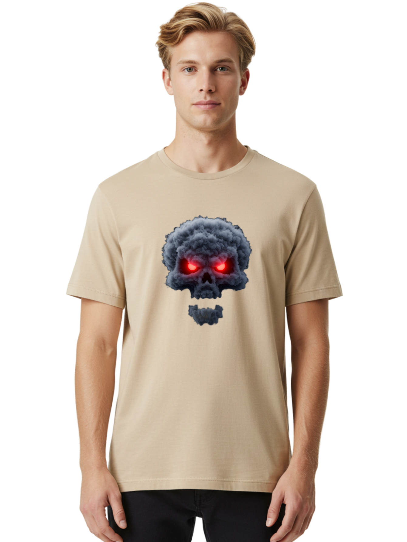 Smoke-Skull Men'S Graphic Tee, 100% Cotton, Comfortable Casual Summer Wear, Machine Washable, Vintage Camera, Old Camera, Antique Camera, Black Camera, Classic Photography, Photography Equipment, Nostalgic Device, Film Camera, Camera Art Bao906