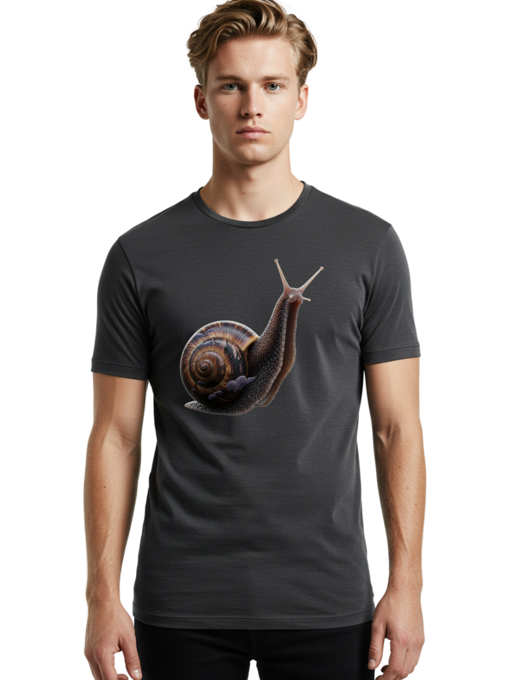 Snail-1 Men'S Graphic Tee, 100% Cotton, Comfortable Casual Summer Wear, Machine Washable, Vintage Camera, Old Camera, Antique Camera, Black Camera, Classic Photography, Photography Equipment, Nostalgic Device, Film Camera, Camera Art Bao908