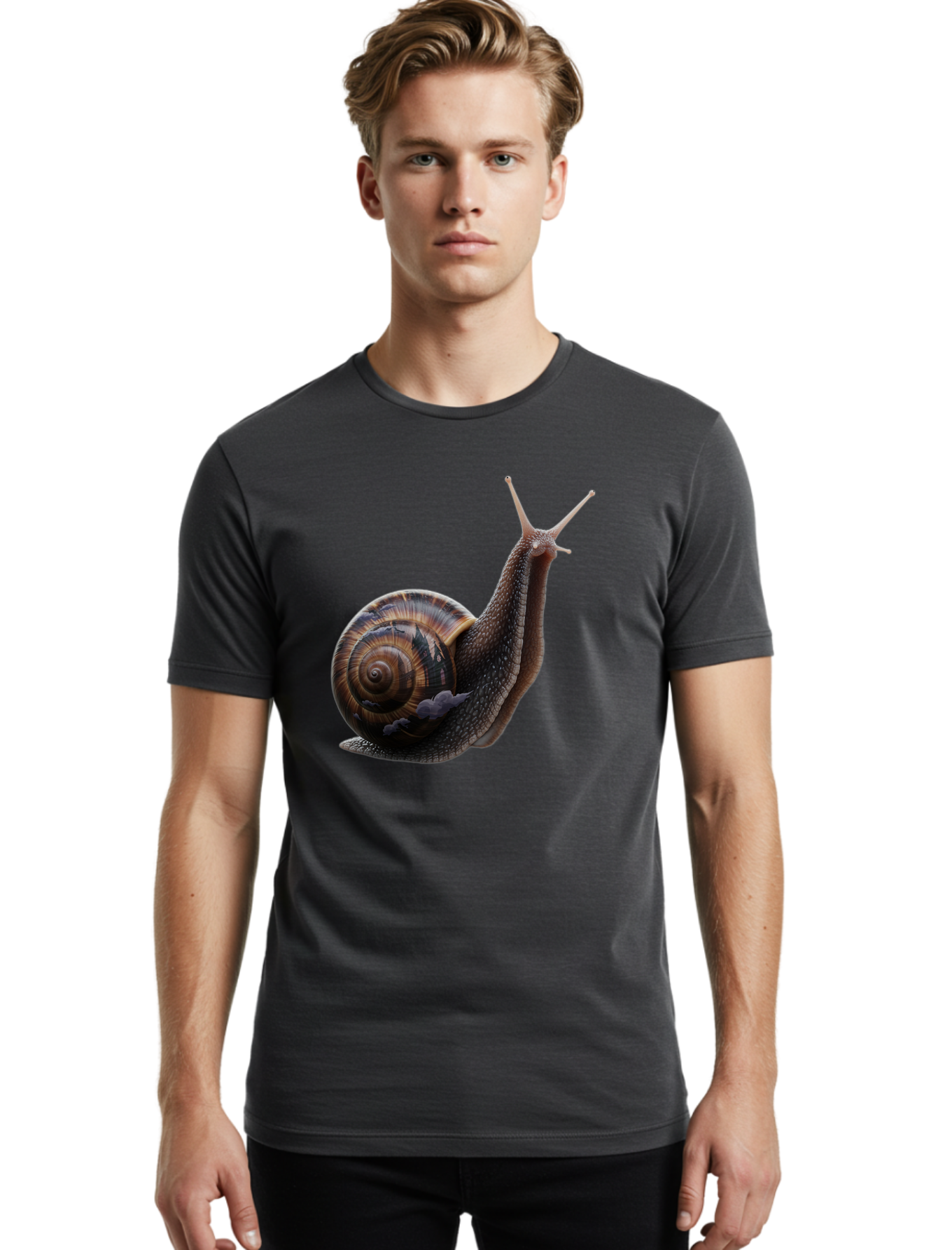 Snail-1 Men'S Graphic Tee, 100% Cotton, Comfortable Casual Summer Wear, Machine Washable, Vintage Camera, Old Camera, Antique Camera, Black Camera, Classic Photography, Photography Equipment, Nostalgic Device, Film Camera, Camera Art Bao908
