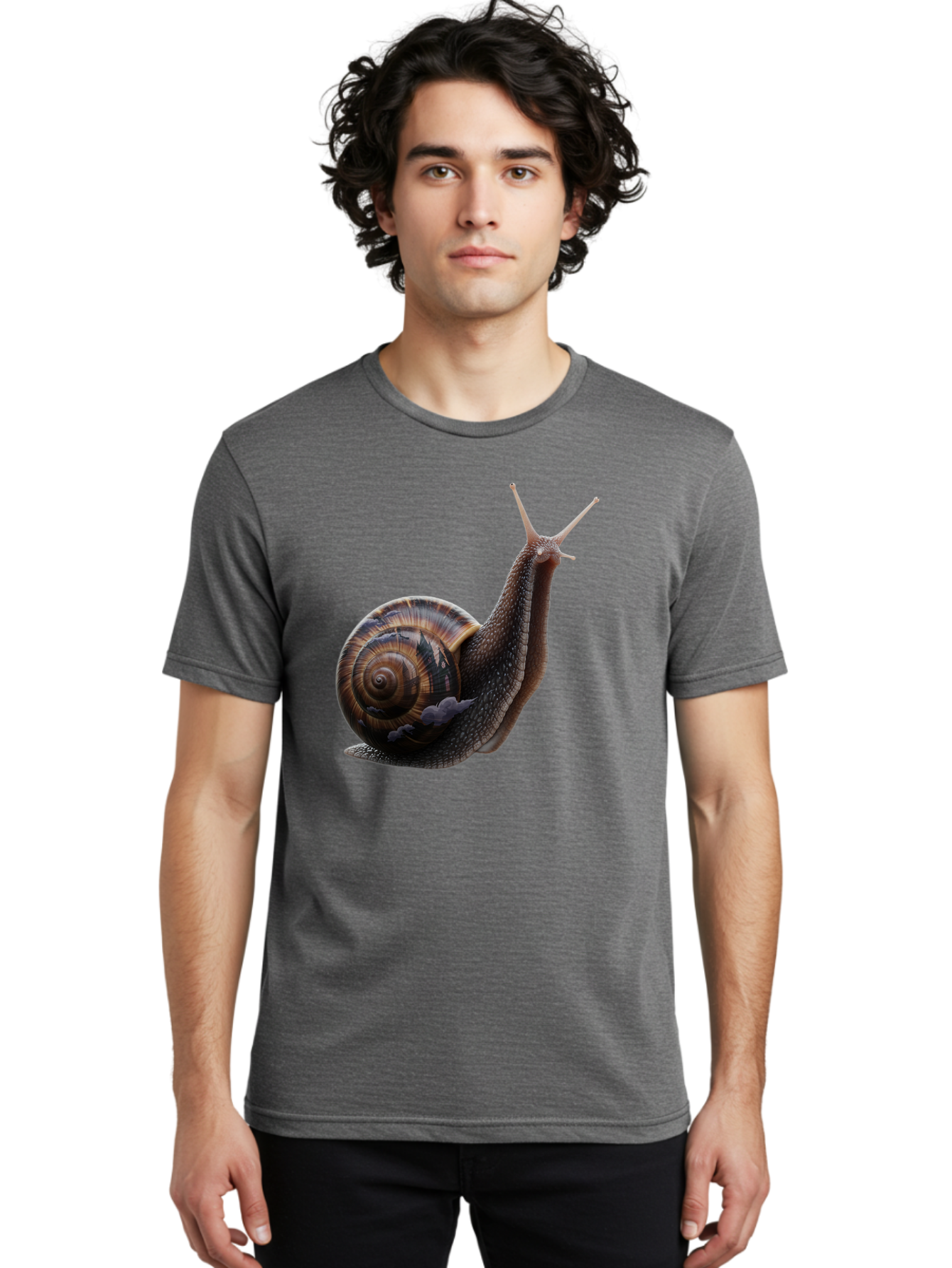 Snail-1 Men'S Graphic Tee, 100% Cotton, Comfortable Casual Summer Wear, Machine Washable, Vintage Camera, Old Camera, Antique Camera, Black Camera, Classic Photography, Photography Equipment, Nostalgic Device, Film Camera, Camera Art Bao908