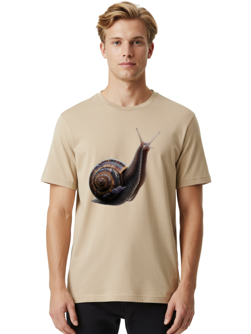 Snail-1 Men'S Graphic Tee, 100% Cotton, Comfortable Casual Summer Wear, Machine Washable, Vintage Camera, Old Camera, Antique Camera, Black Camera, Classic Photography, Photography Equipment, Nostalgic Device, Film Camera, Camera Art Bao908