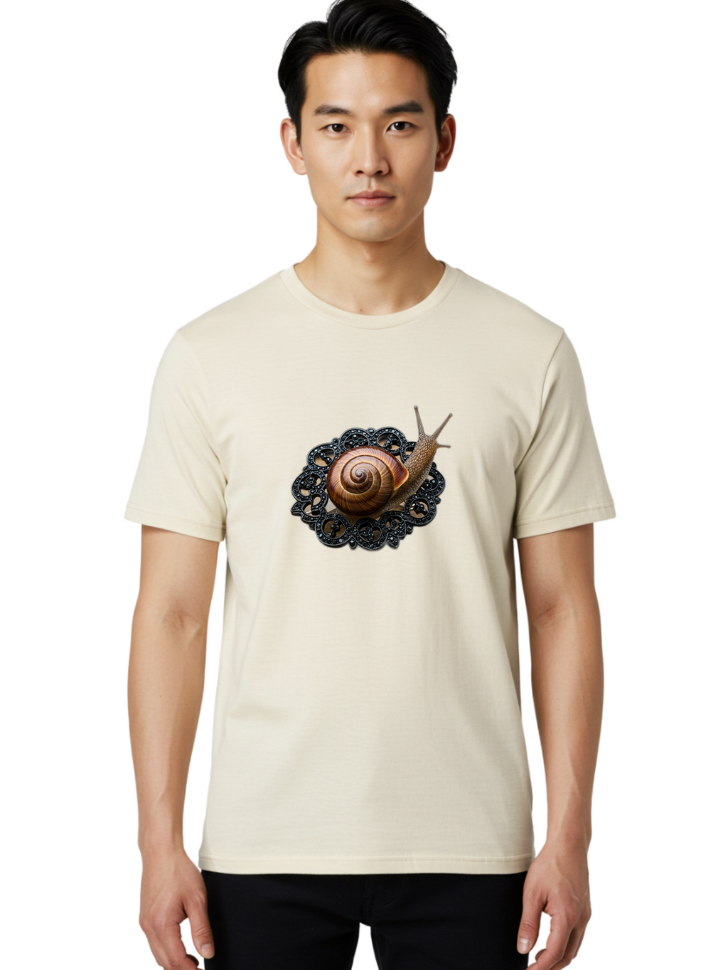 Snail-On-Doily Men'S Graphic Tee, 100% Cotton, Comfortable Casual Summer Wear, Machine Washable, Vintage Camera, Old Camera, Antique Camera, Black Camera, Classic Photography, Photography Equipment, Nostalgic Device, Film Camera, Camera Art Bao912