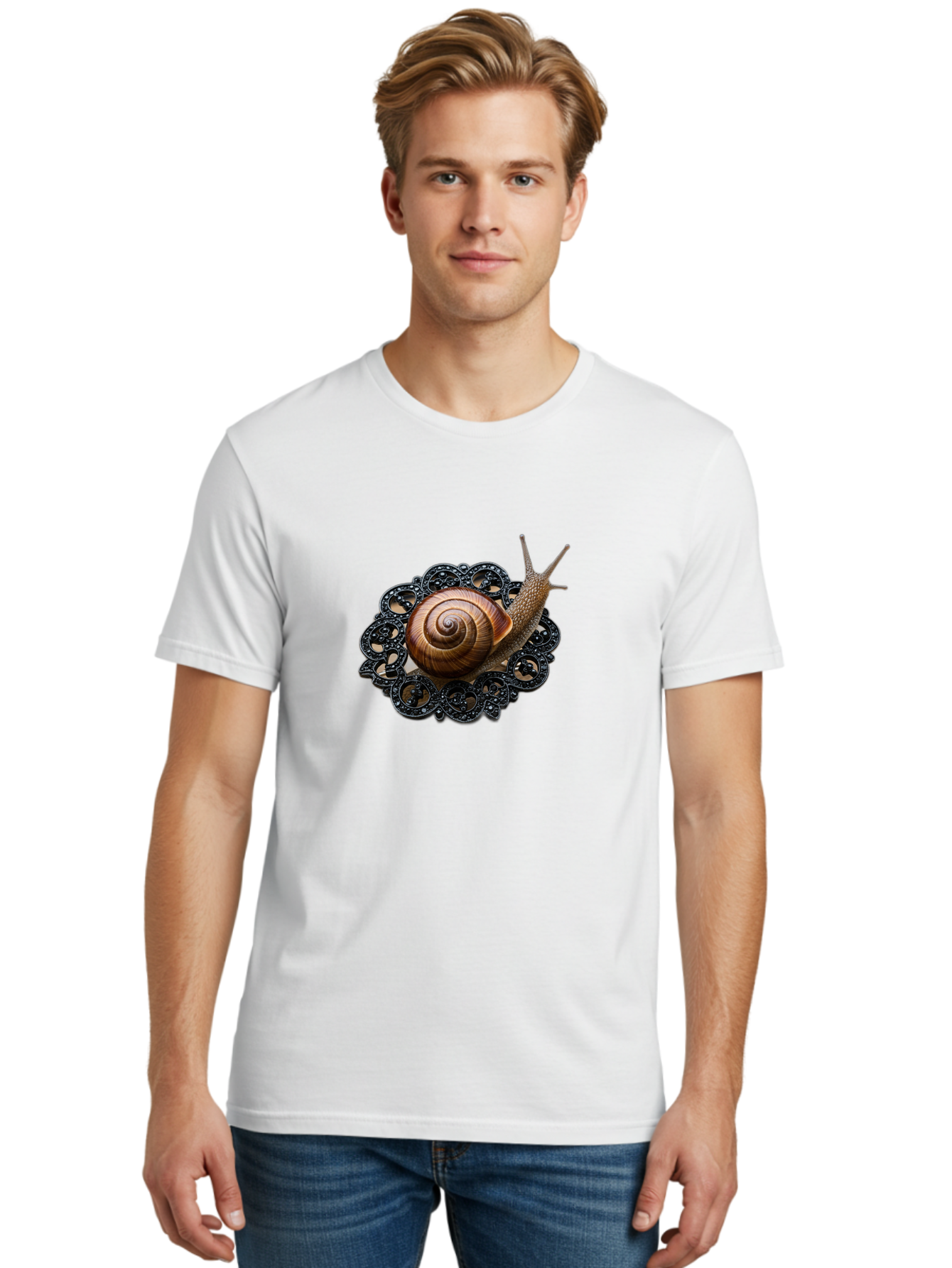 Snail-On-Doily Men'S Graphic Tee, 100% Cotton, Comfortable Casual Summer Wear, Machine Washable, Vintage Camera, Old Camera, Antique Camera, Black Camera, Classic Photography, Photography Equipment, Nostalgic Device, Film Camera, Camera Art Bao912