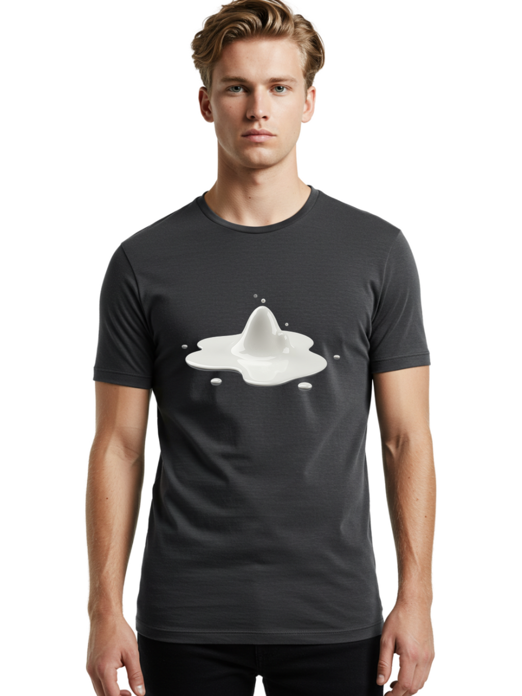 Splashing-Milk Men'S Graphic Tee, 100% Cotton, Comfortable Casual Summer Wear, Machine Washable, Vintage Camera, Old Camera, Antique Camera, Black Camera, Classic Photography, Photography Equipment, Nostalgic Device, Film Camera, Camera Art Bao917