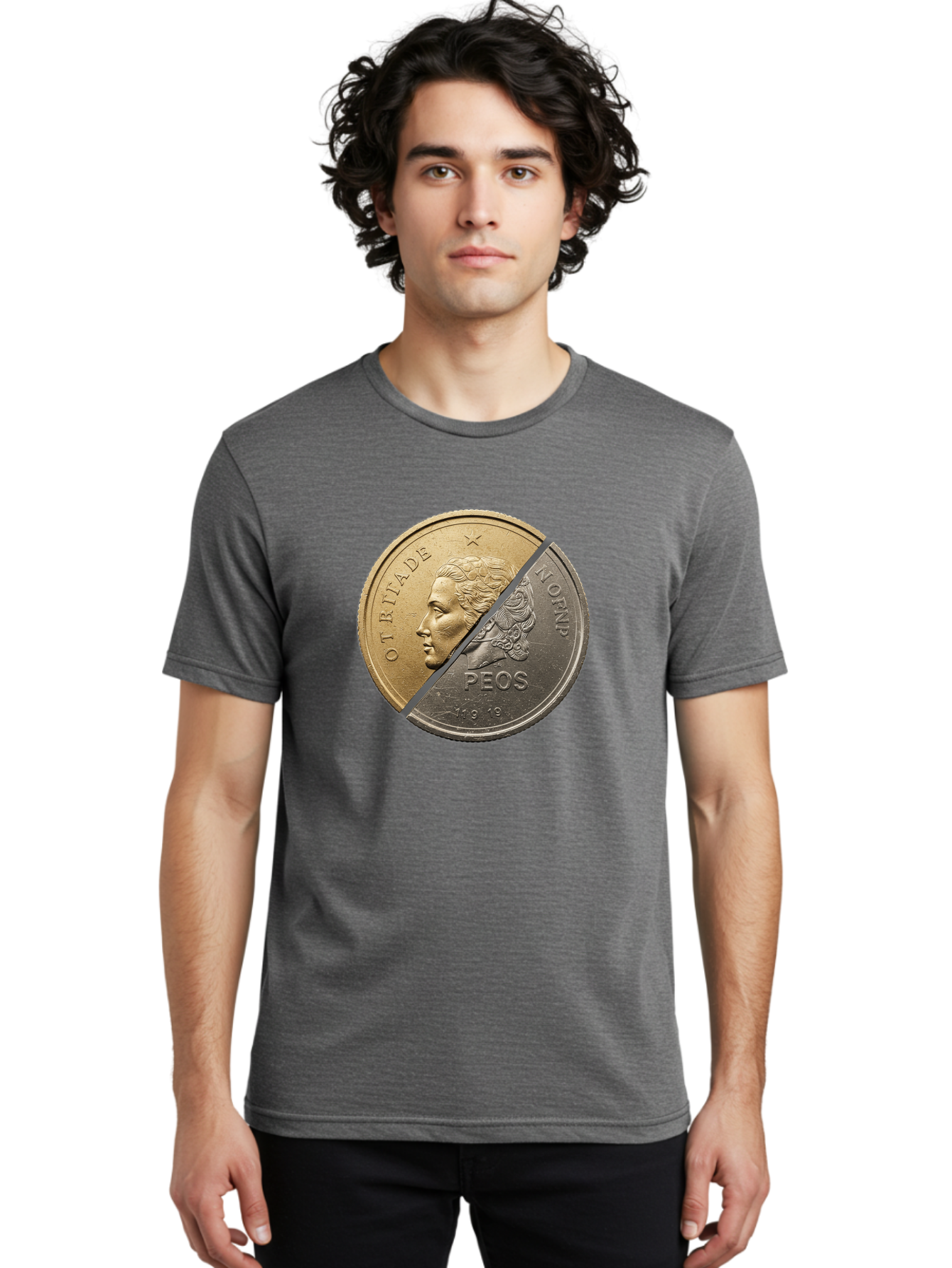 Split-Coin Men'S Graphic Tee, 100% Cotton, Comfortable Casual Summer Wear, Machine Washable, Vintage Camera, Old Camera, Antique Camera, Black Camera, Classic Photography, Photography Equipment, Nostalgic Device, Film Camera, Camera Art Bao918