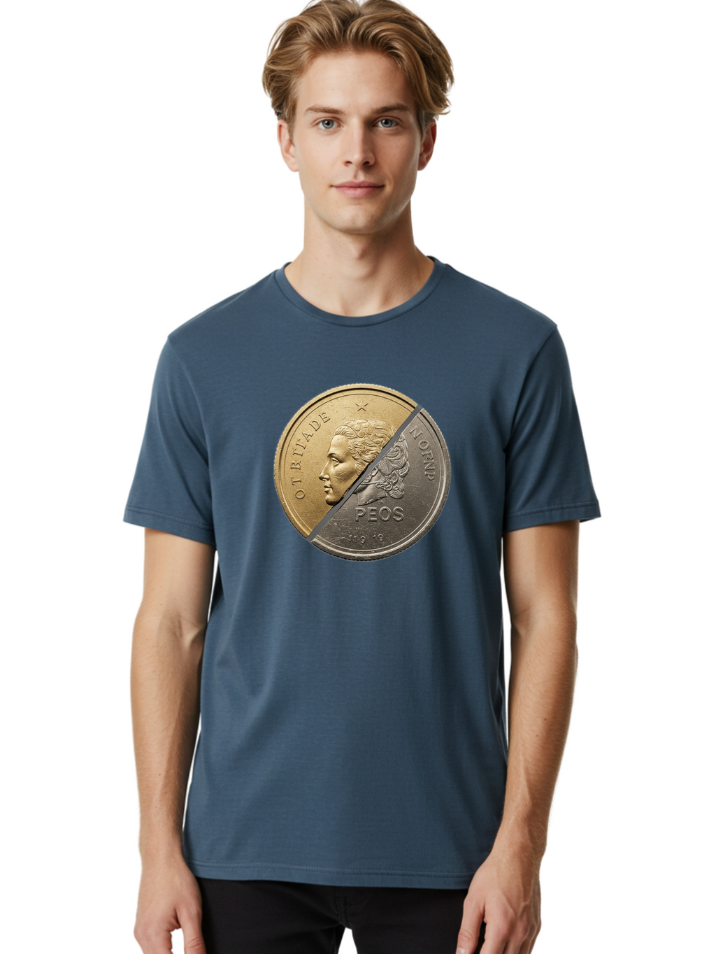 Split-Coin Men'S Graphic Tee, 100% Cotton, Comfortable Casual Summer Wear, Machine Washable, Vintage Camera, Old Camera, Antique Camera, Black Camera, Classic Photography, Photography Equipment, Nostalgic Device, Film Camera, Camera Art Bao918
