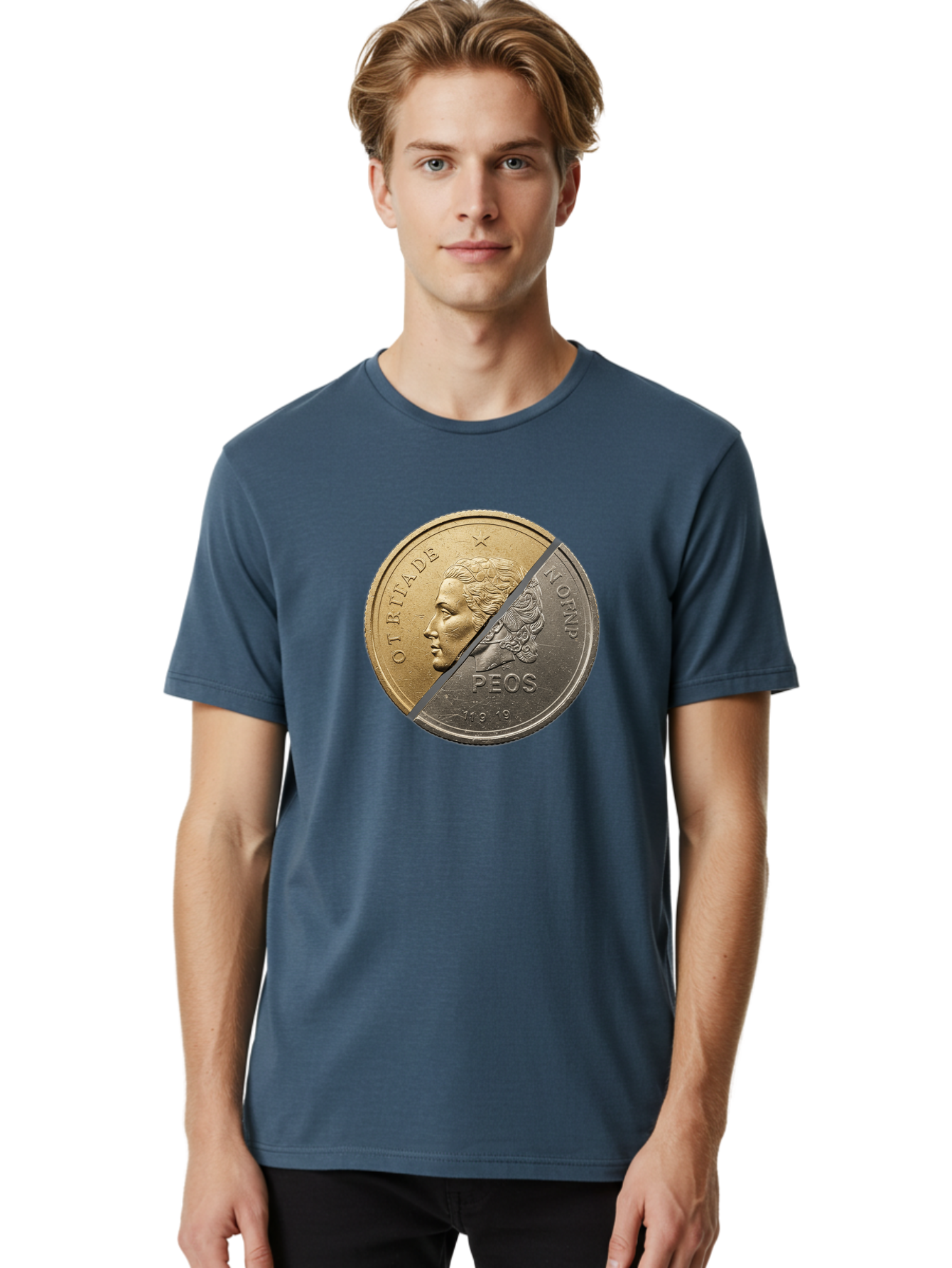 Split-Coin Men'S Graphic Tee, 100% Cotton, Comfortable Casual Summer Wear, Machine Washable, Vintage Camera, Old Camera, Antique Camera, Black Camera, Classic Photography, Photography Equipment, Nostalgic Device, Film Camera, Camera Art Bao918