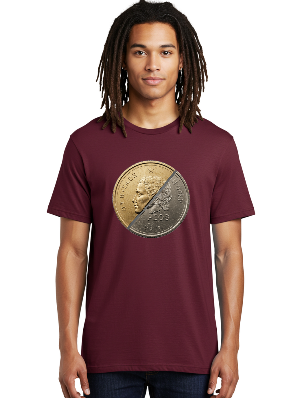 Split-Coin Men'S Graphic Tee, 100% Cotton, Comfortable Casual Summer Wear, Machine Washable, Vintage Camera, Old Camera, Antique Camera, Black Camera, Classic Photography, Photography Equipment, Nostalgic Device, Film Camera, Camera Art Bao918