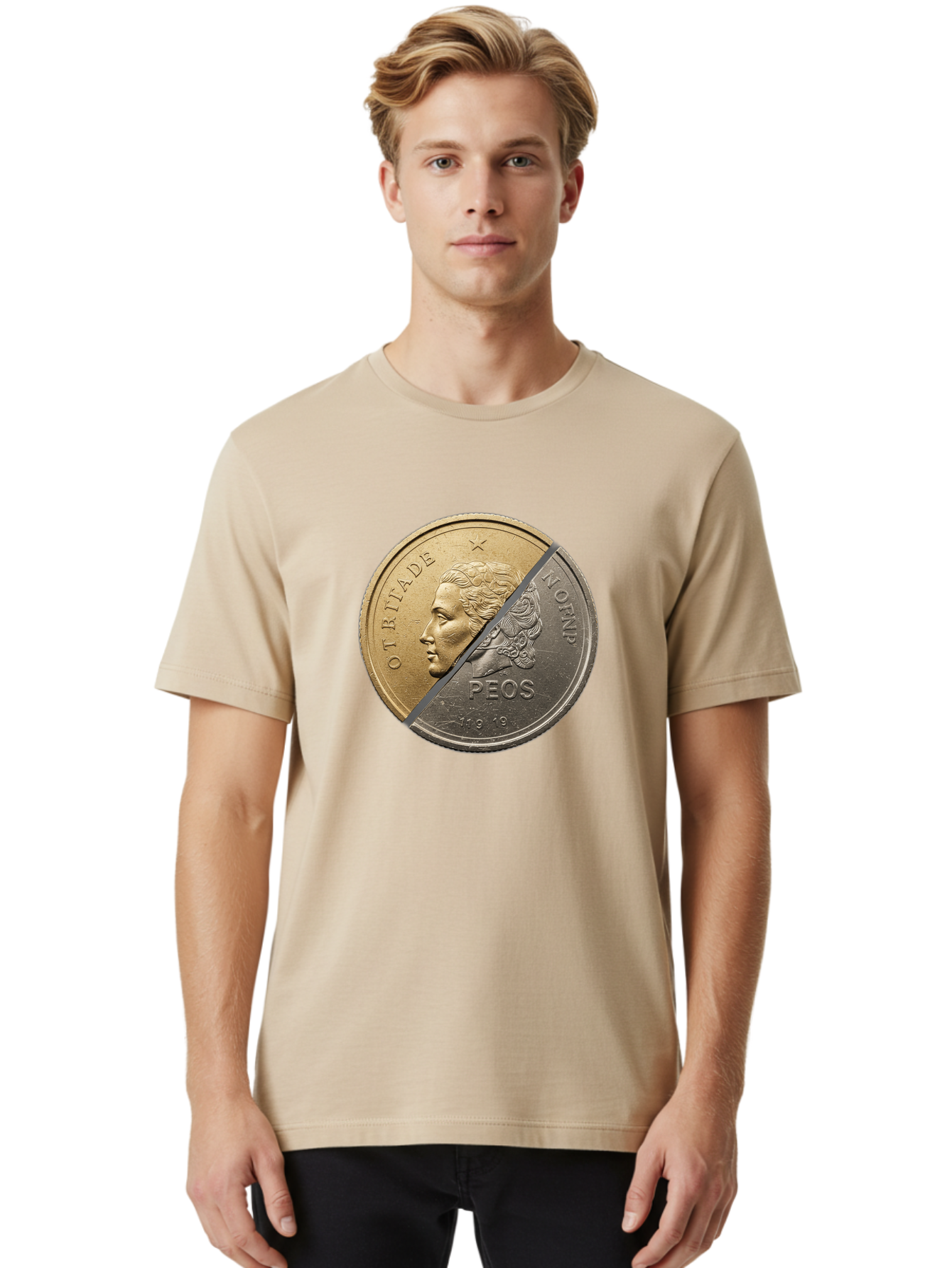 Split-Coin Men'S Graphic Tee, 100% Cotton, Comfortable Casual Summer Wear, Machine Washable, Vintage Camera, Old Camera, Antique Camera, Black Camera, Classic Photography, Photography Equipment, Nostalgic Device, Film Camera, Camera Art Bao918