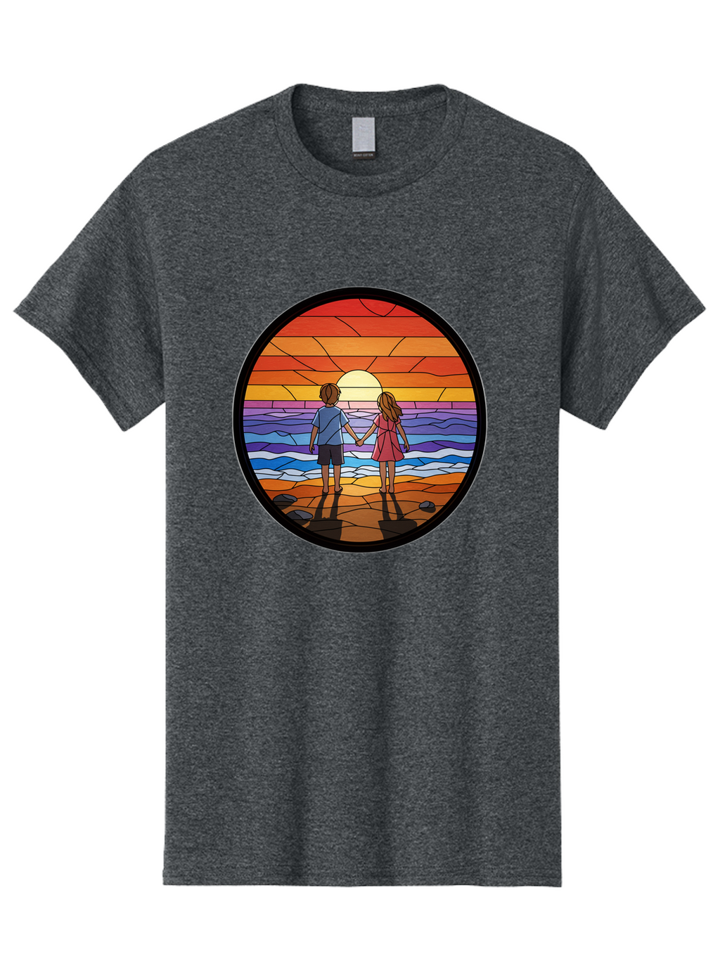 Stained-Glass-Couple Men'S Graphic Tee, 100% Cotton, Comfortable Casual Summer Wear, Machine Washable, Vintage Camera, Old Camera, Antique Camera, Black Camera, Classic Photography, Photography Equipment, Nostalgic Device, Film Camera, Bao922