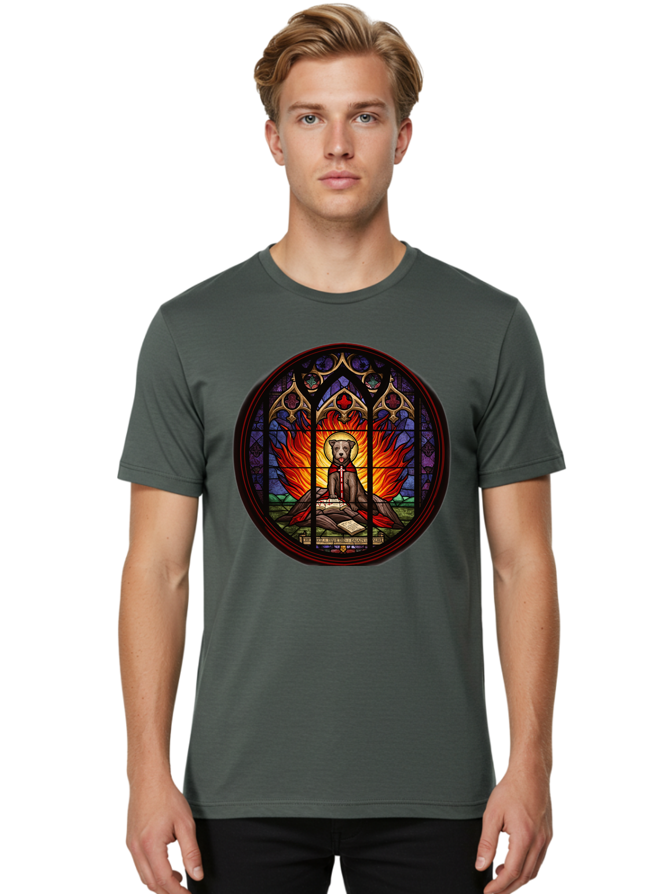 Stained-Glass-Dog Men'S Graphic Tee, 100% Cotton, Comfortable Casual Summer Wear, Machine Washable, Vintage Camera, Old Camera, Antique Camera, Black Camera, Classic Photography, Photography Equipment, Nostalgic Device, Film Camera, Camera Art Bao923