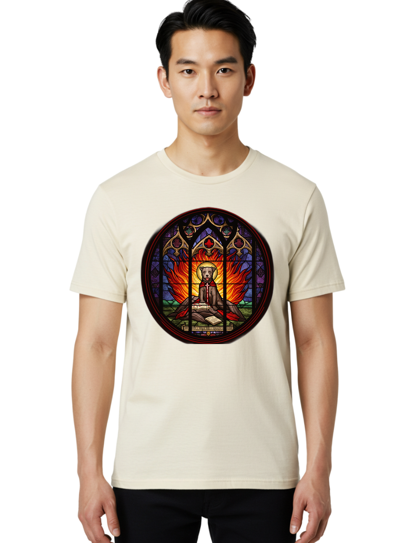 Stained-Glass-Dog Men'S Graphic Tee, 100% Cotton, Comfortable Casual Summer Wear, Machine Washable, Vintage Camera, Old Camera, Antique Camera, Black Camera, Classic Photography, Photography Equipment, Nostalgic Device, Film Camera, Camera Art Bao923