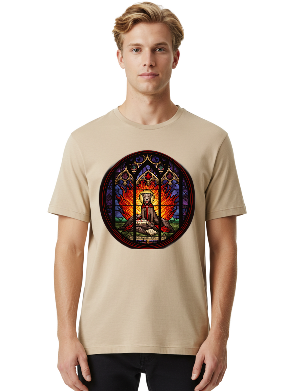 Stained-Glass-Dog Men'S Graphic Tee, 100% Cotton, Comfortable Casual Summer Wear, Machine Washable, Vintage Camera, Old Camera, Antique Camera, Black Camera, Classic Photography, Photography Equipment, Nostalgic Device, Film Camera, Camera Art Bao923