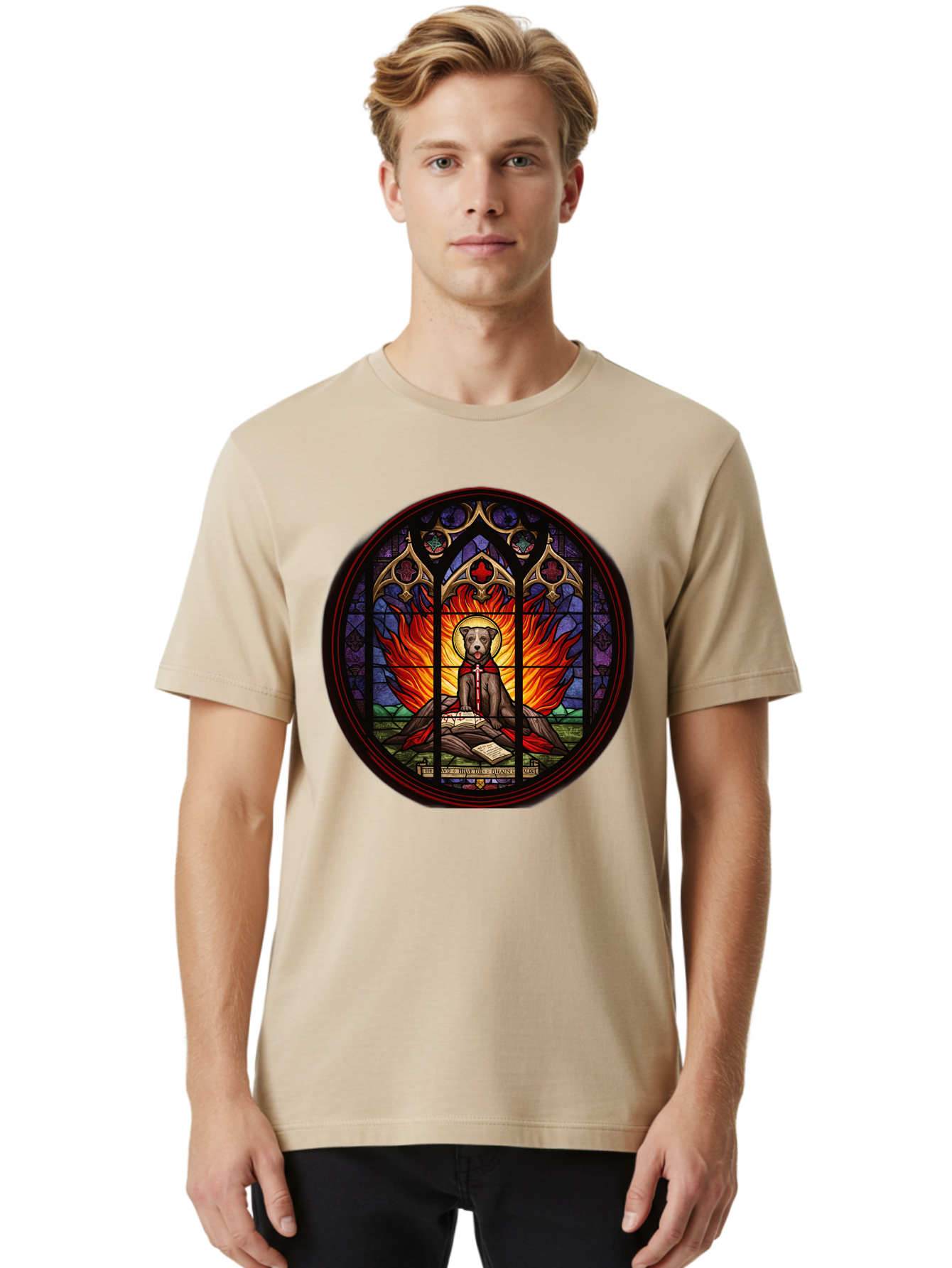 Stained-Glass-Dog Men'S Graphic Tee, 100% Cotton, Comfortable Casual Summer Wear, Machine Washable, Vintage Camera, Old Camera, Antique Camera, Black Camera, Classic Photography, Photography Equipment, Nostalgic Device, Film Camera, Camera Art Bao923