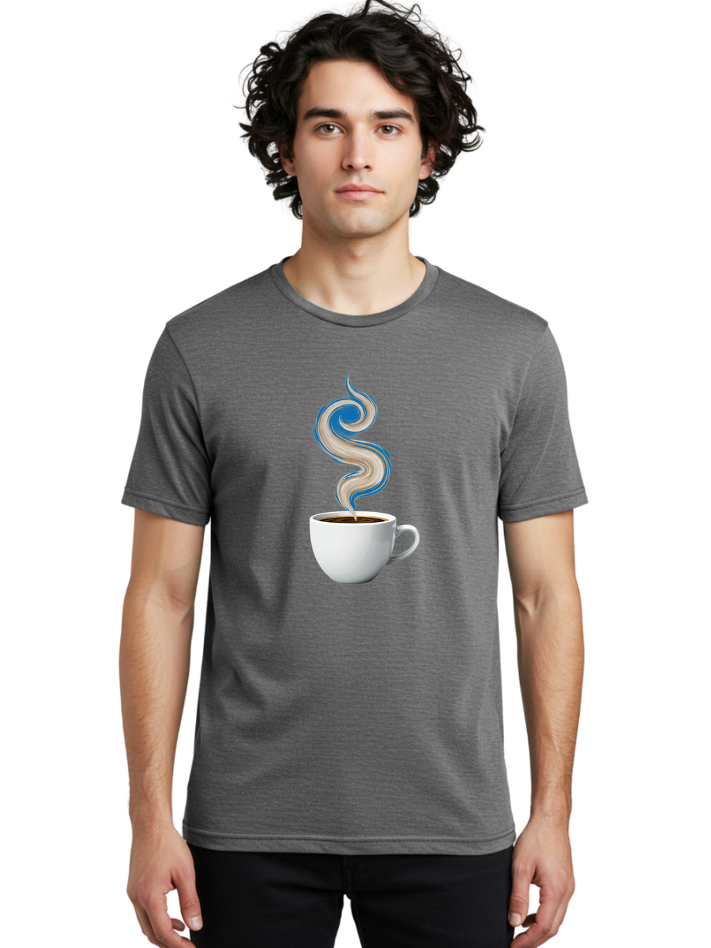 Steam-Coffee-Cup Men'S Graphic Tee, 100% Cotton, Comfortable Casual Summer Wear, Machine Washable, Vintage Camera, Old Camera, Antique Camera, Black Camera, Classic Photography, Photography Equipment, Nostalgic Device, Film Camera, Camera Art Bao924