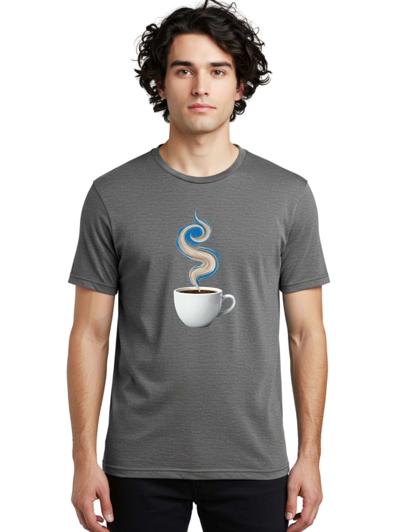 Steam-Coffee-Cup Men'S Graphic Tee, 100% Cotton, Comfortable Casual Summer Wear, Machine Washable, Vintage Camera, Old Camera, Antique Camera, Black Camera, Classic Photography, Photography Equipment, Nostalgic Device, Film Camera, Camera Art Bao924