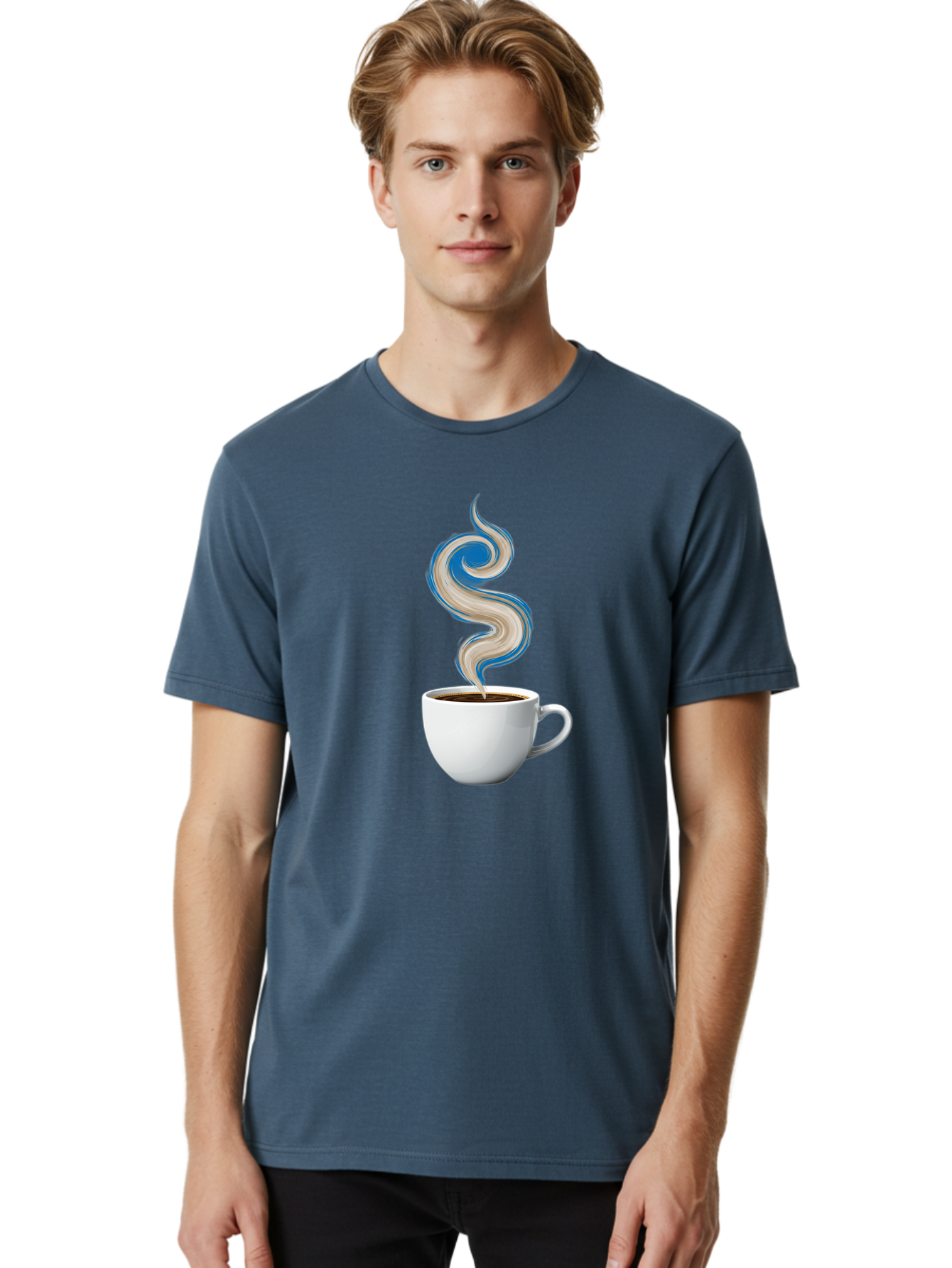 Steam-Coffee-Cup Men'S Graphic Tee, 100% Cotton, Comfortable Casual Summer Wear, Machine Washable, Vintage Camera, Old Camera, Antique Camera, Black Camera, Classic Photography, Photography Equipment, Nostalgic Device, Film Camera, Camera Art Bao924