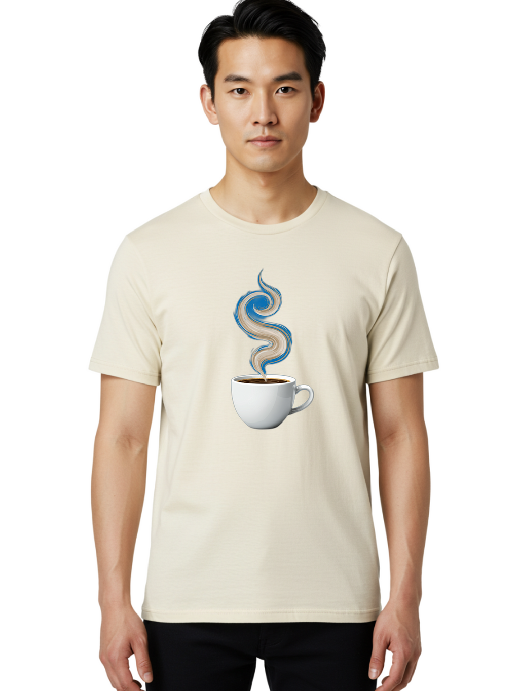 Steam-Coffee-Cup Men'S Graphic Tee, 100% Cotton, Comfortable Casual Summer Wear, Machine Washable, Vintage Camera, Old Camera, Antique Camera, Black Camera, Classic Photography, Photography Equipment, Nostalgic Device, Film Camera, Camera Art Bao924