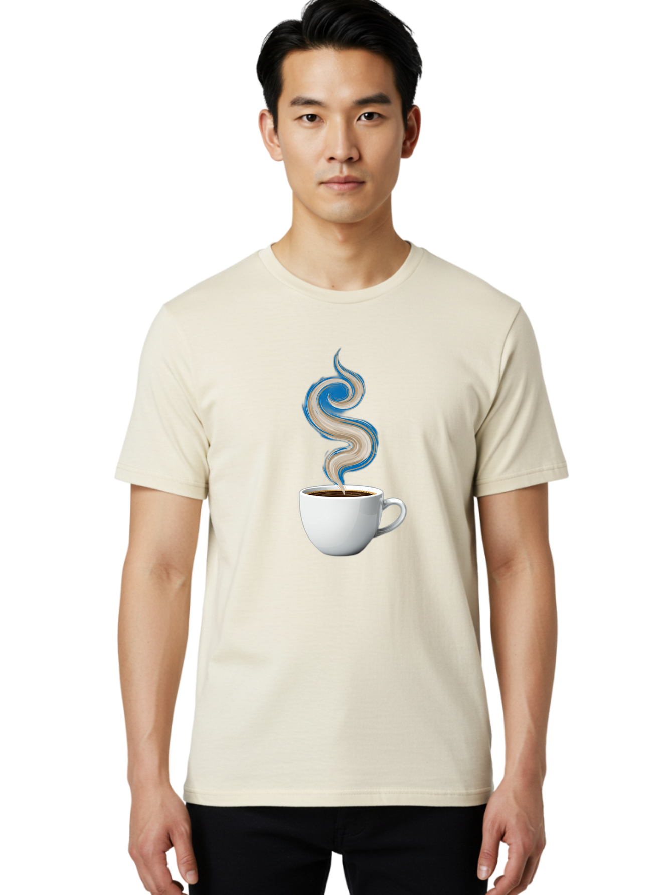Steam-Coffee-Cup Men'S Graphic Tee, 100% Cotton, Comfortable Casual Summer Wear, Machine Washable, Vintage Camera, Old Camera, Antique Camera, Black Camera, Classic Photography, Photography Equipment, Nostalgic Device, Film Camera, Camera Art Bao924