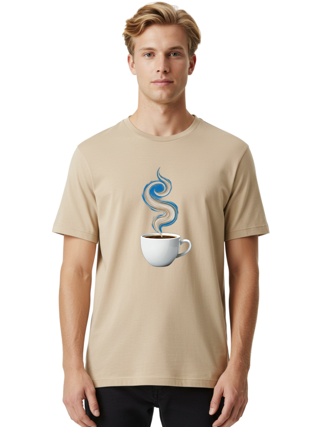 Steam-Coffee-Cup Men'S Graphic Tee, 100% Cotton, Comfortable Casual Summer Wear, Machine Washable, Vintage Camera, Old Camera, Antique Camera, Black Camera, Classic Photography, Photography Equipment, Nostalgic Device, Film Camera, Camera Art Bao924