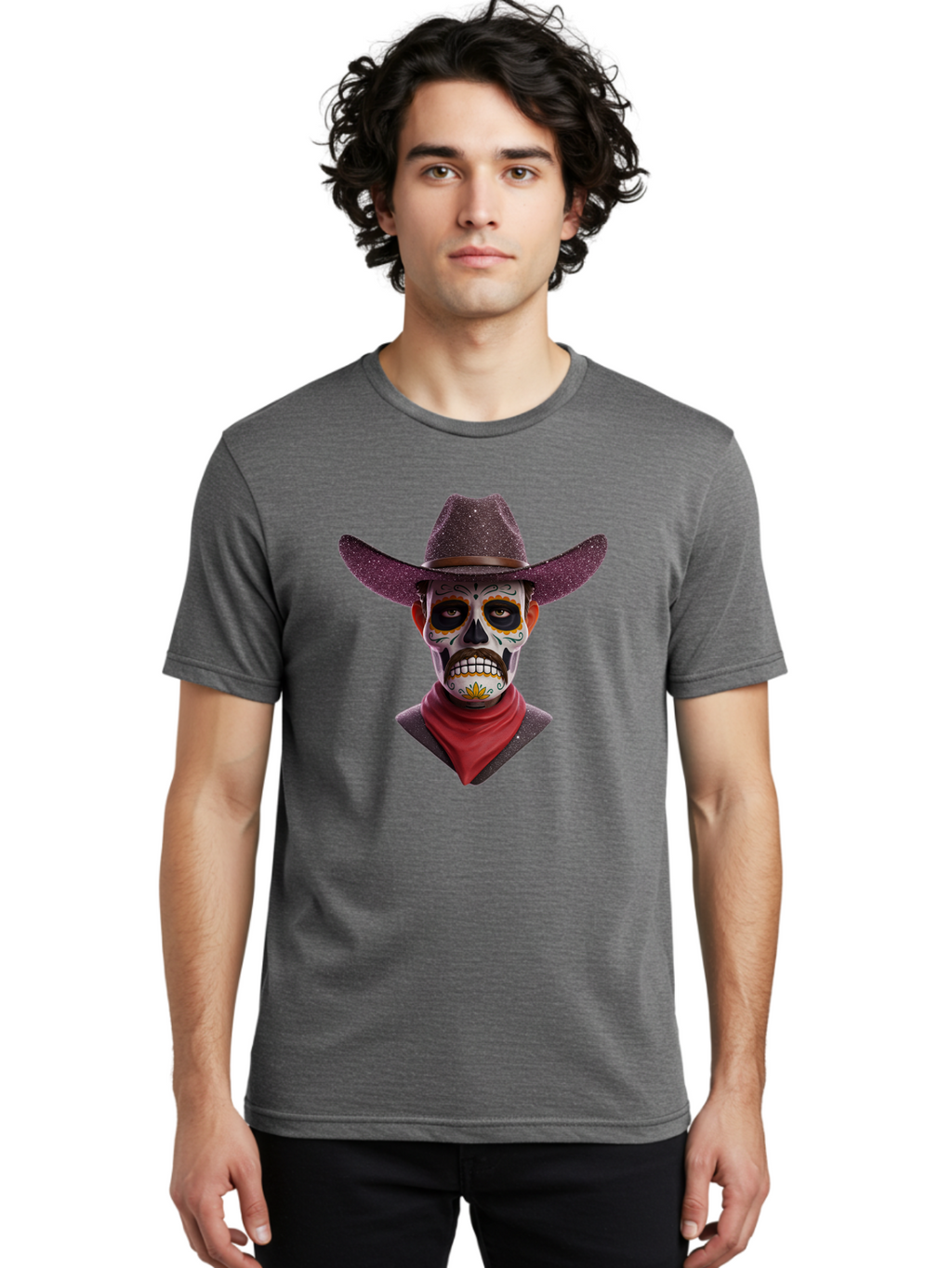 Sugar-Skull-Cowboy Men'S Graphic Tee, 100% Cotton, Comfortable Casual Summer Wear, Machine Washable, Vintage Camera, Old Camera, Antique Camera, Black Camera, Classic Photography, Photography Equipment, Nostalgic Device, Film Camera, Bao931