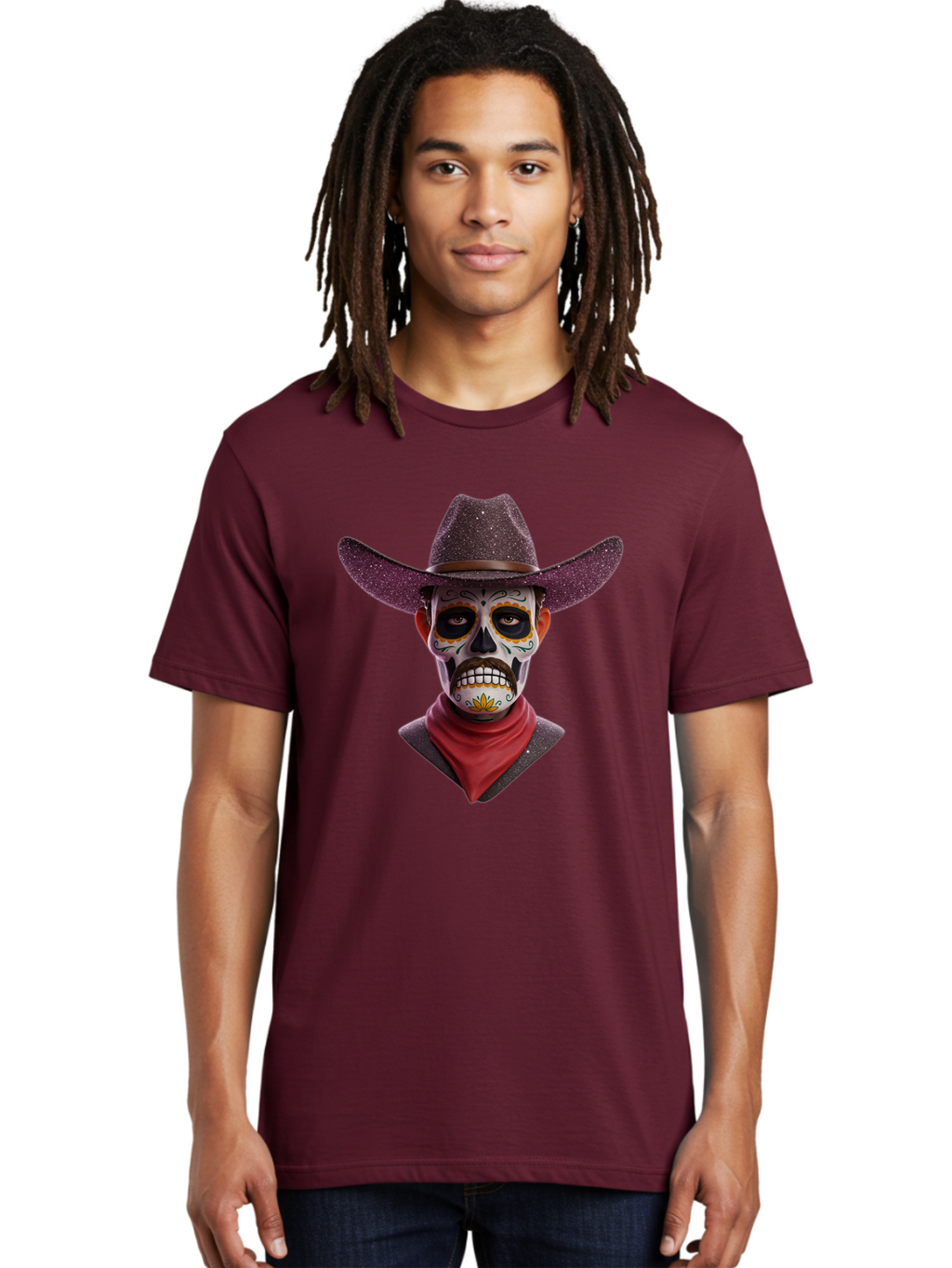 Sugar-Skull-Cowboy Men'S Graphic Tee, 100% Cotton, Comfortable Casual Summer Wear, Machine Washable, Vintage Camera, Old Camera, Antique Camera, Black Camera, Classic Photography, Photography Equipment, Nostalgic Device, Film Camera, Bao931