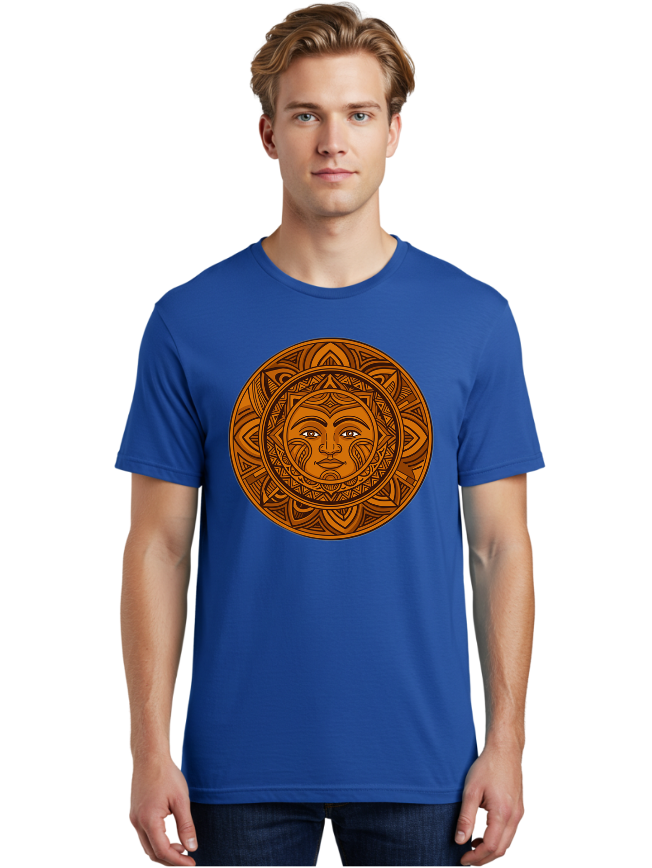 Sun-Face-Mandala Men'S Graphic Tee, 100% Cotton, Comfortable Casual Summer Wear, Machine Washable, Vintage Camera, Old Camera, Antique Camera, Black Camera, Classic Photography, Photography Equipment, Nostalgic Device, Film Camera, Camera Art Bao933