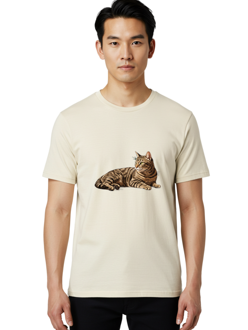 Tabby-Cat Men'S Graphic Tee, 100% Cotton, Comfortable Casual Summer Wear, Machine Washable, Vintage Camera, Old Camera, Antique Camera, Black Camera, Classic Photography, Photography Equipment, Nostalgic Device, Film Camera, Camera Art Bao938