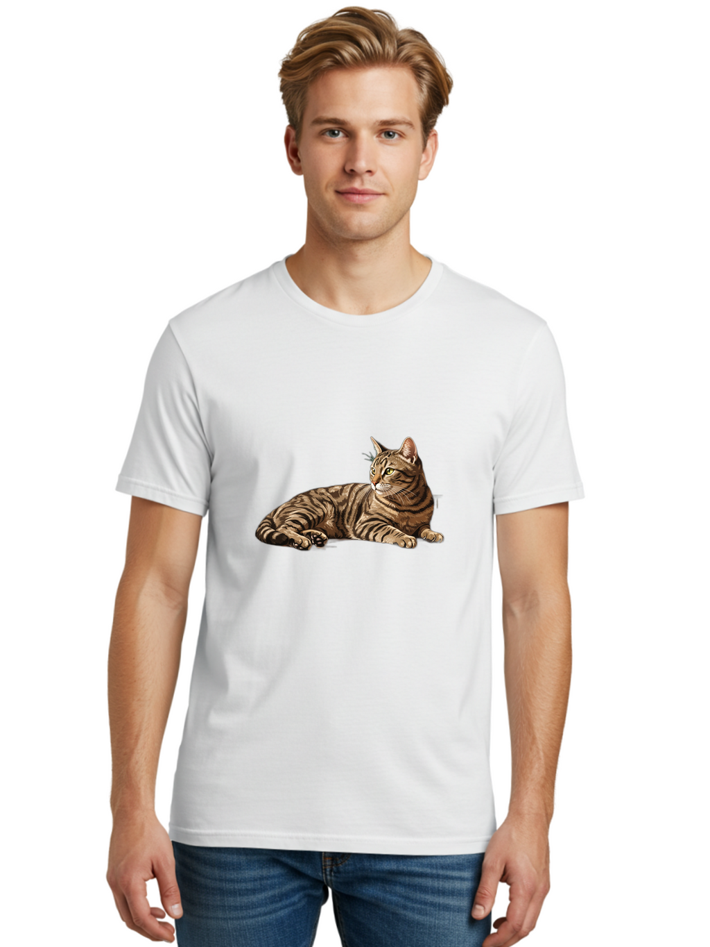 Tabby-Cat Men'S Graphic Tee, 100% Cotton, Comfortable Casual Summer Wear, Machine Washable, Vintage Camera, Old Camera, Antique Camera, Black Camera, Classic Photography, Photography Equipment, Nostalgic Device, Film Camera, Camera Art Bao938