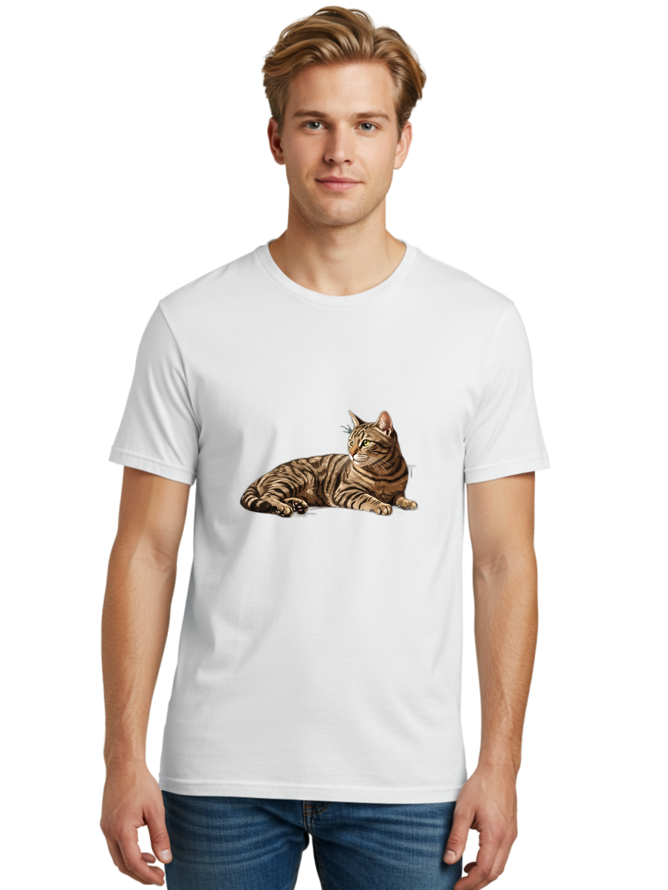 Tabby-Cat Men'S Graphic Tee, 100% Cotton, Comfortable Casual Summer Wear, Machine Washable, Vintage Camera, Old Camera, Antique Camera, Black Camera, Classic Photography, Photography Equipment, Nostalgic Device, Film Camera, Camera Art Bao938
