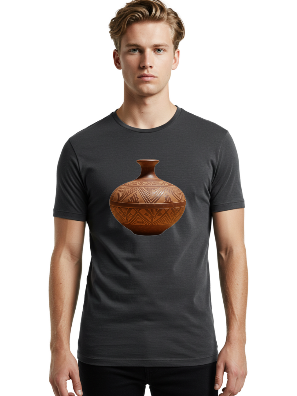 Terra-Cotta-Pot Men'S Graphic Tee, 100% Cotton, Comfortable Casual Summer Wear, Machine Washable, Vintage Camera, Old Camera, Antique Camera, Black Camera, Classic Photography, Photography Equipment, Nostalgic Device, Film Camera, Camera Art Bao944