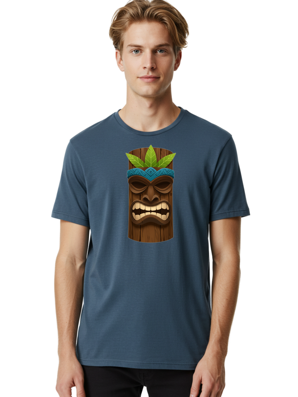 Tiki-Mask-With-Weed-Leaf Men'S Graphic Tee, 100% Cotton, Comfortable Casual Summer Wear, Machine Washable, Vintage Camera, Old Camera, Antique Camera, Black Camera, Classic Photography, Photography Equipment, Nostalgic Device, Film Camera, Bao955