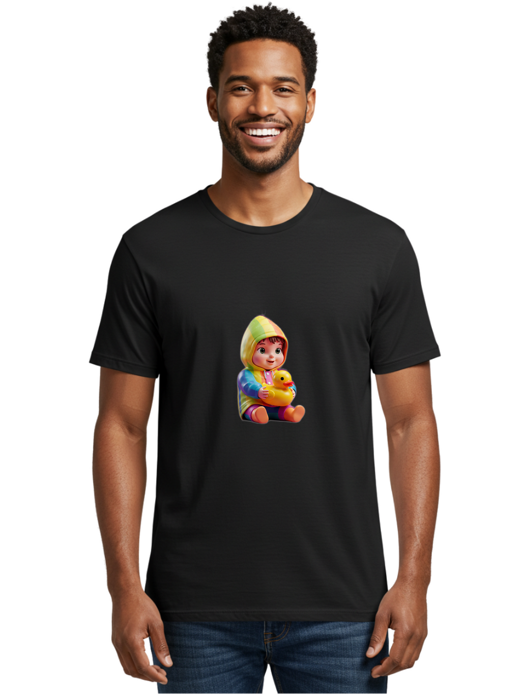 Toddler-Hugging-Rubber-Duck Men'S Graphic Tee, 100% Cotton, Comfortable Casual Summer Wear, Machine Washable, Vintage Camera, Old Camera, Antique Camera, Black Camera, Classic Photography, Photography Equipment, Nostalgic Device, Film Camera, Bao956
