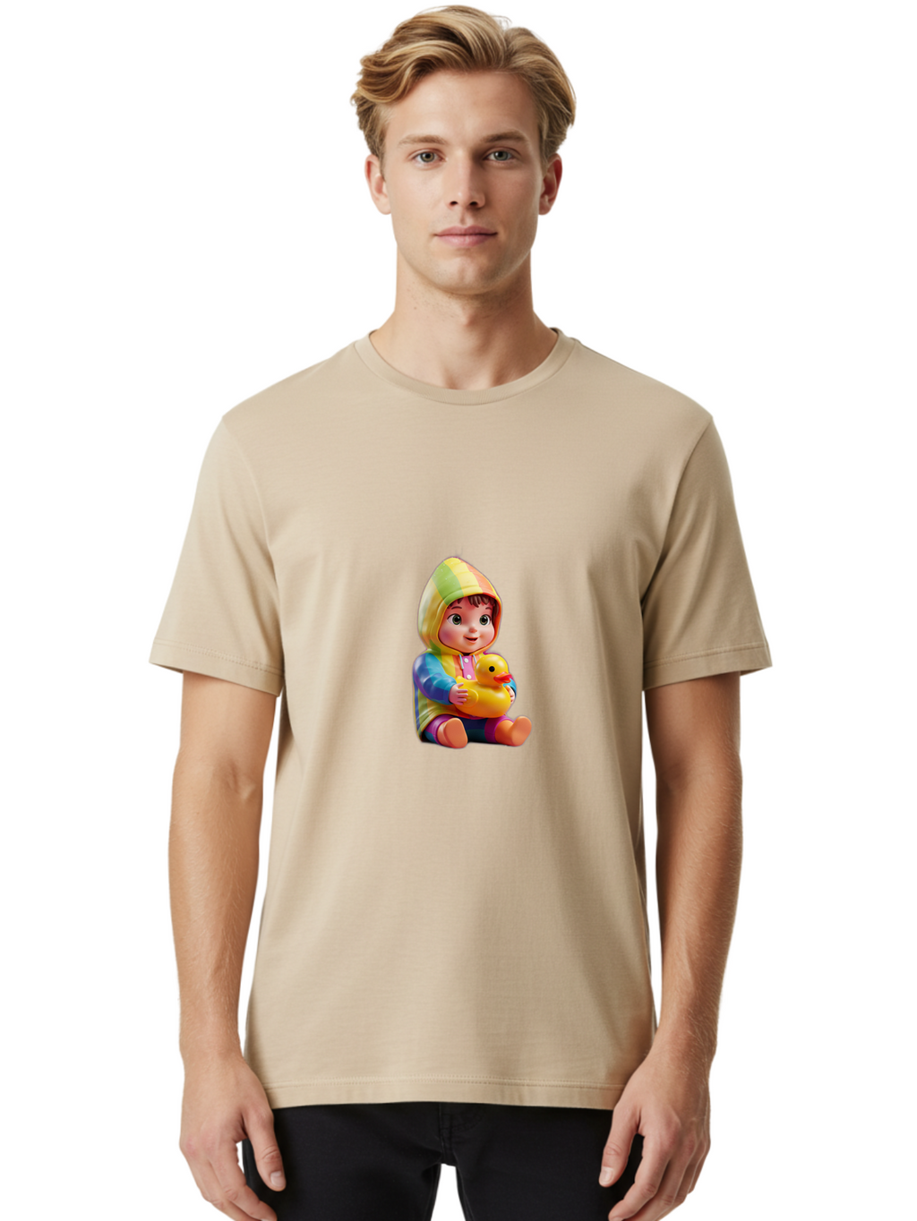 Toddler-Hugging-Rubber-Duck Men'S Graphic Tee, 100% Cotton, Comfortable Casual Summer Wear, Machine Washable, Vintage Camera, Old Camera, Antique Camera, Black Camera, Classic Photography, Photography Equipment, Nostalgic Device, Film Camera, Bao956