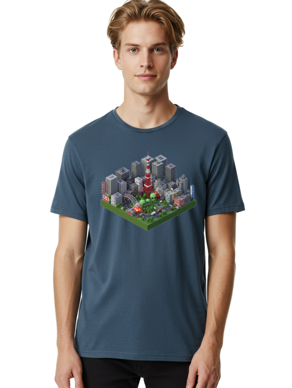 Tokyo-Cityscape Men'S Graphic Tee, 100% Cotton, Comfortable Casual Summer Wear, Machine Washable, Vintage Camera, Old Camera, Antique Camera, Black Camera, Classic Photography, Photography Equipment, Nostalgic Device, Film Camera, Camera Art Bao958