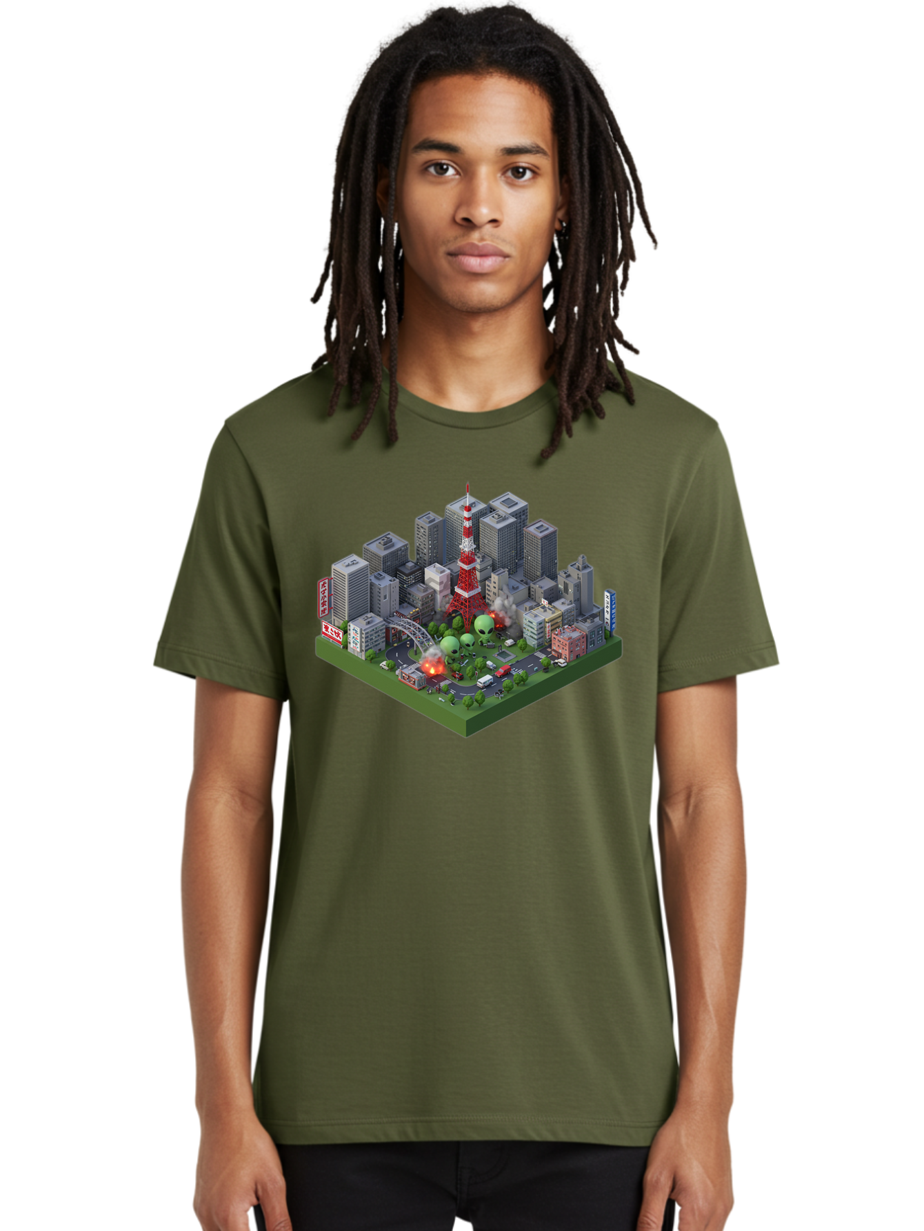 Tokyo-Cityscape Men'S Graphic Tee, 100% Cotton, Comfortable Casual Summer Wear, Machine Washable, Vintage Camera, Old Camera, Antique Camera, Black Camera, Classic Photography, Photography Equipment, Nostalgic Device, Film Camera, Camera Art Bao958