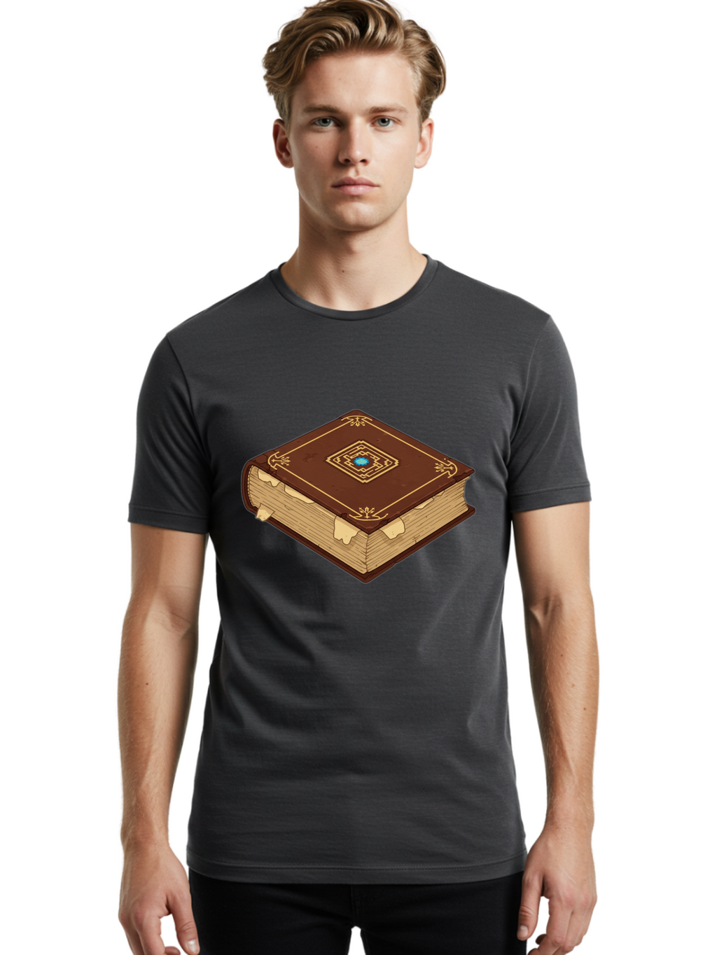 Tome-With-Gemstone Men'S Graphic Tee, 100% Cotton, Comfortable Casual Summer Wear, Machine Washable, Vintage Camera, Old Camera, Antique Camera, Black Camera, Classic Photography, Photography Equipment, Nostalgic Device, Film Camera, Bao959