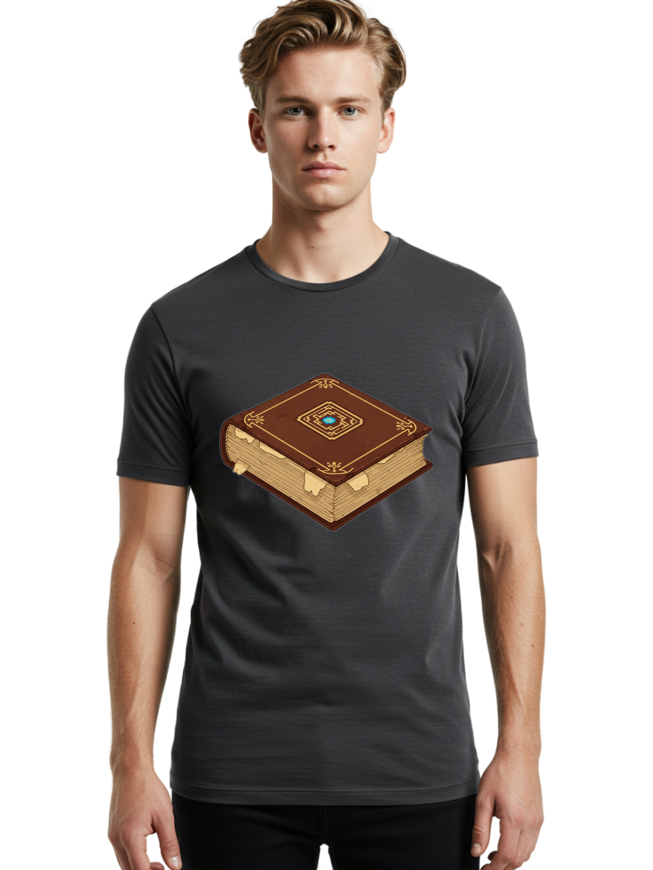 Tome-With-Gemstone Men'S Graphic Tee, 100% Cotton, Comfortable Casual Summer Wear, Machine Washable, Vintage Camera, Old Camera, Antique Camera, Black Camera, Classic Photography, Photography Equipment, Nostalgic Device, Film Camera, Bao959