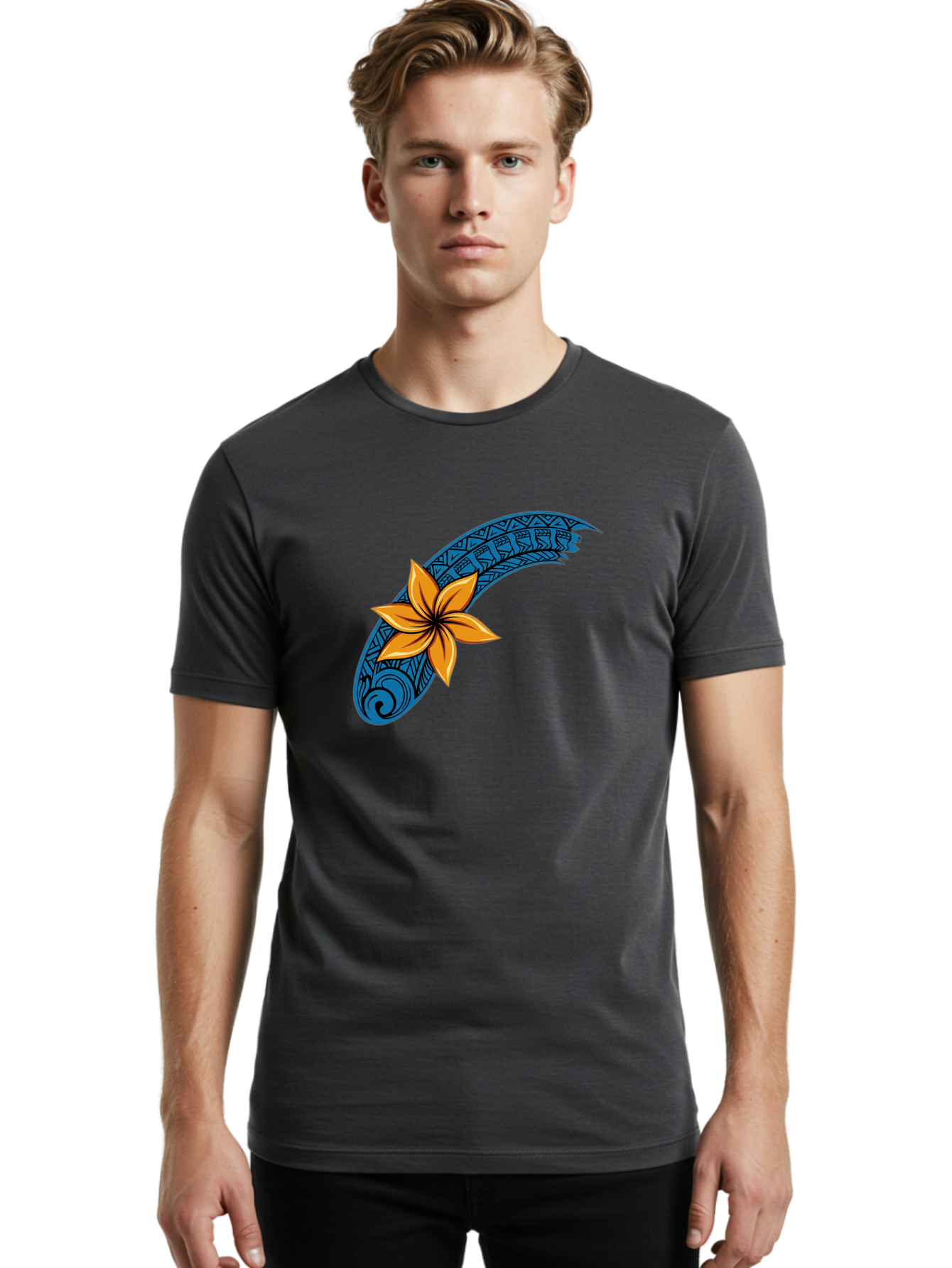 Tribal-Feather-Plumeria Men'S Graphic Tee, 100% Cotton, Comfortable Casual Summer Wear, Machine Washable, Vintage Camera, Old Camera, Antique Camera, Black Camera, Classic Photography, Photography Equipment, Nostalgic Device, Film Camera, Bao963