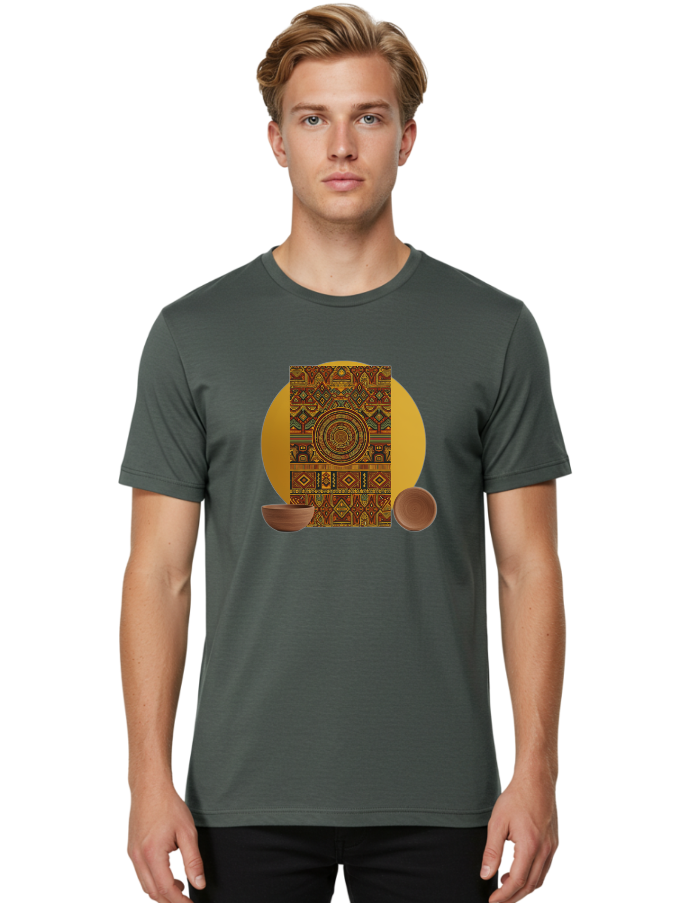Tribal Men'S Graphic Tee, 100% Cotton, Comfortable Casual Summer Wear, Machine Washable, Vintage Camera, Old Camera, Antique Camera, Black Camera, Classic Photography, Photography Equipment, Nostalgic Device, Film Camera, Camera Art Bao964